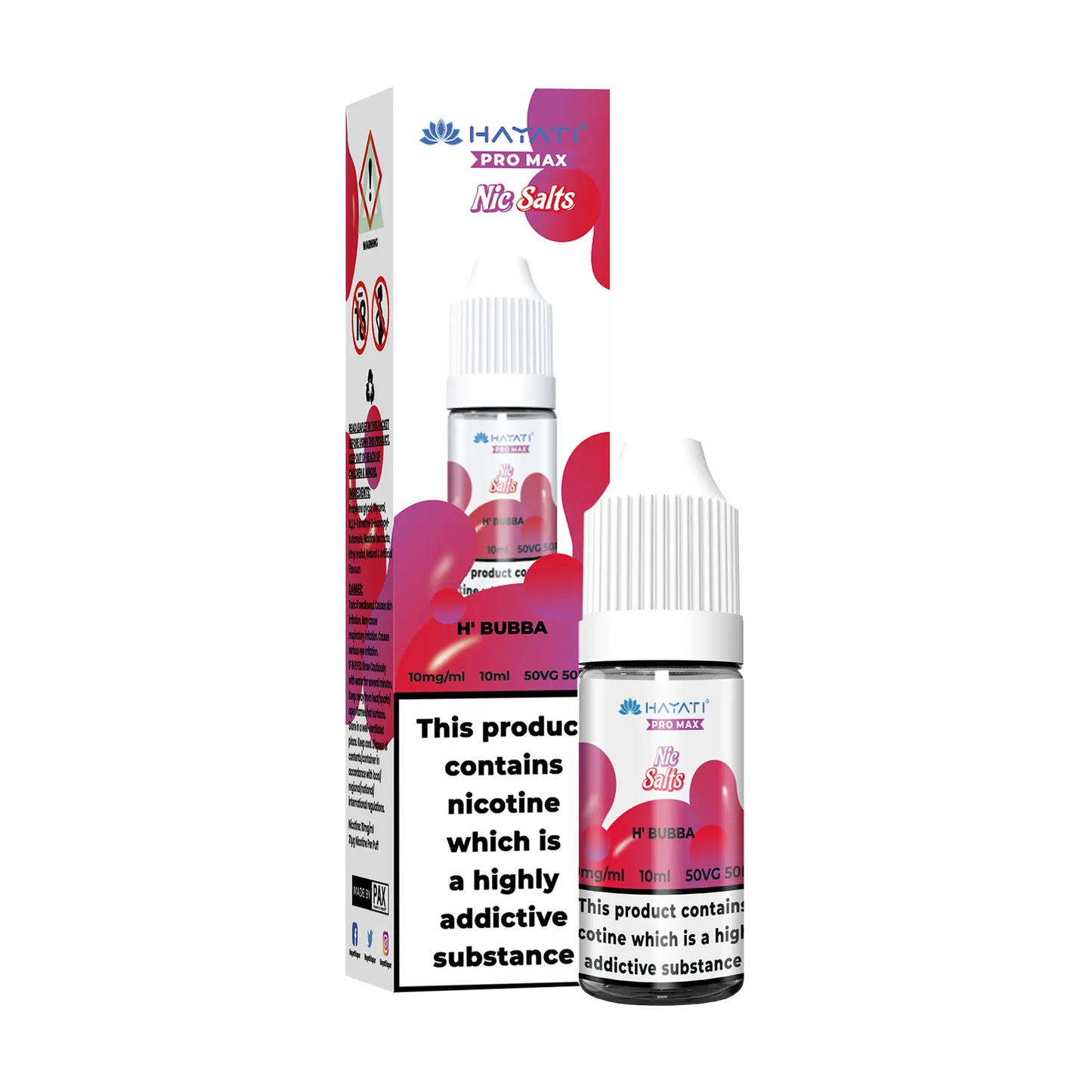 Hayati Pro Max 10ml Nicotine Salt - H' Bubba