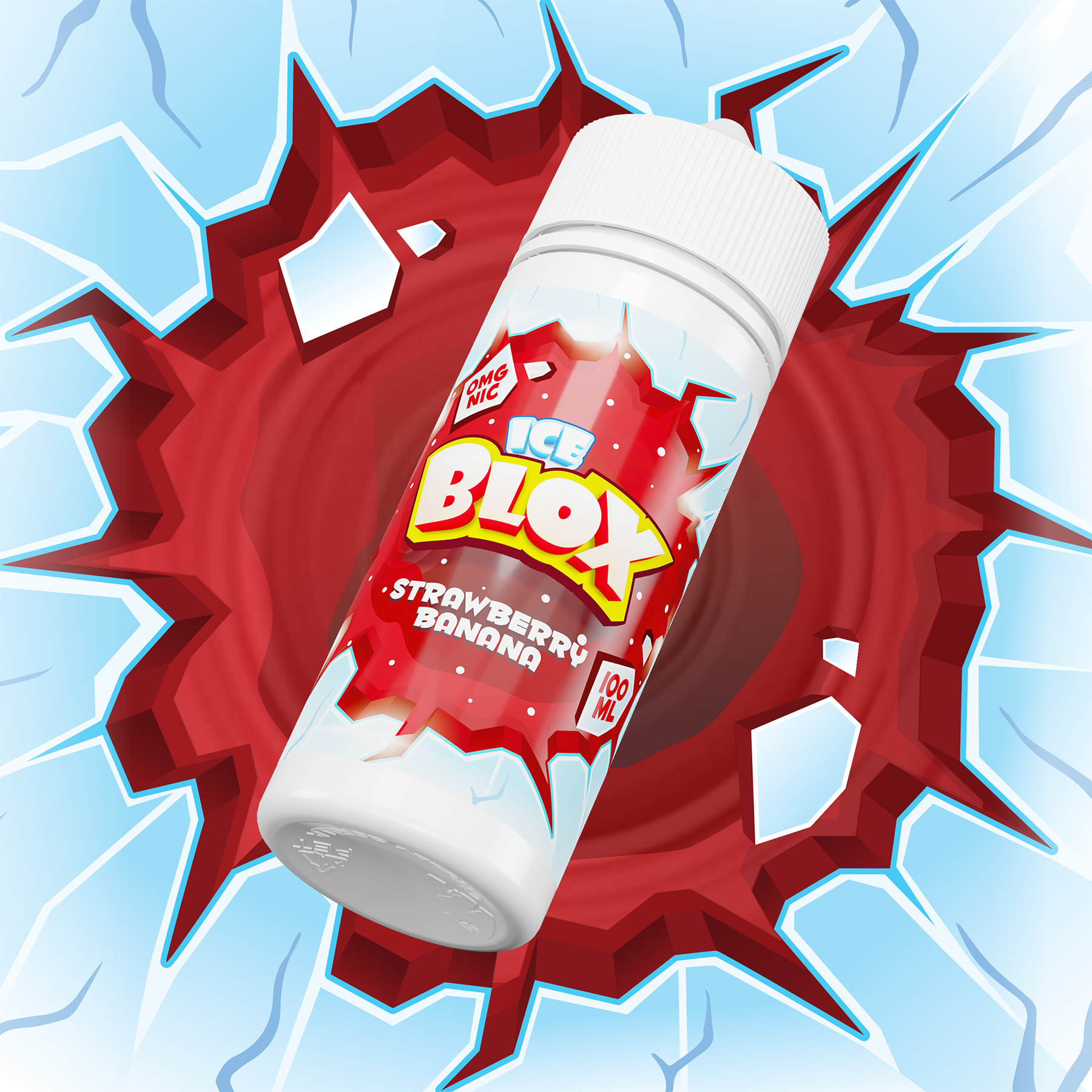 Ice Blox - Strawberry Banana 100ml E Liquid Shortfill