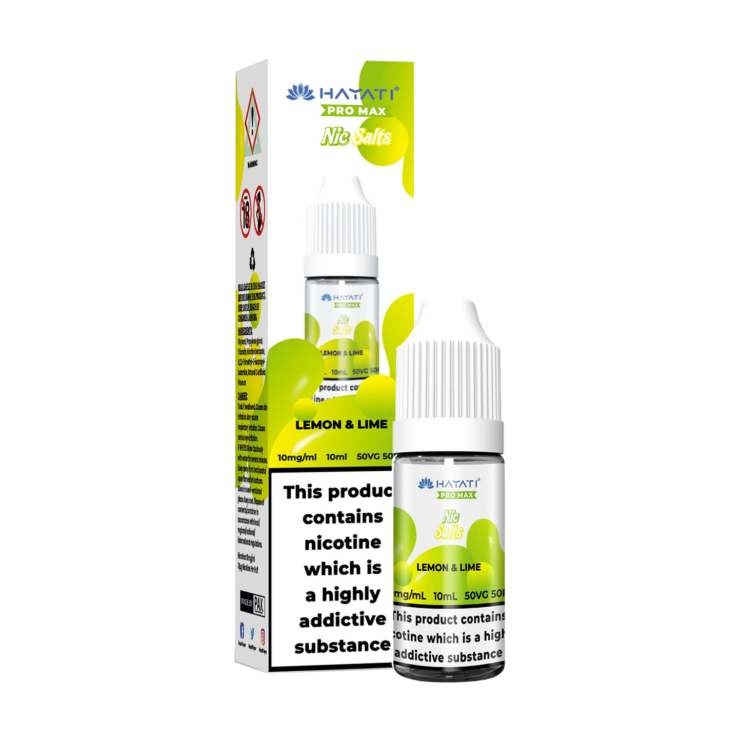 Hayati Pro Max 10ml Nicotine Salt - Lemon & Lime