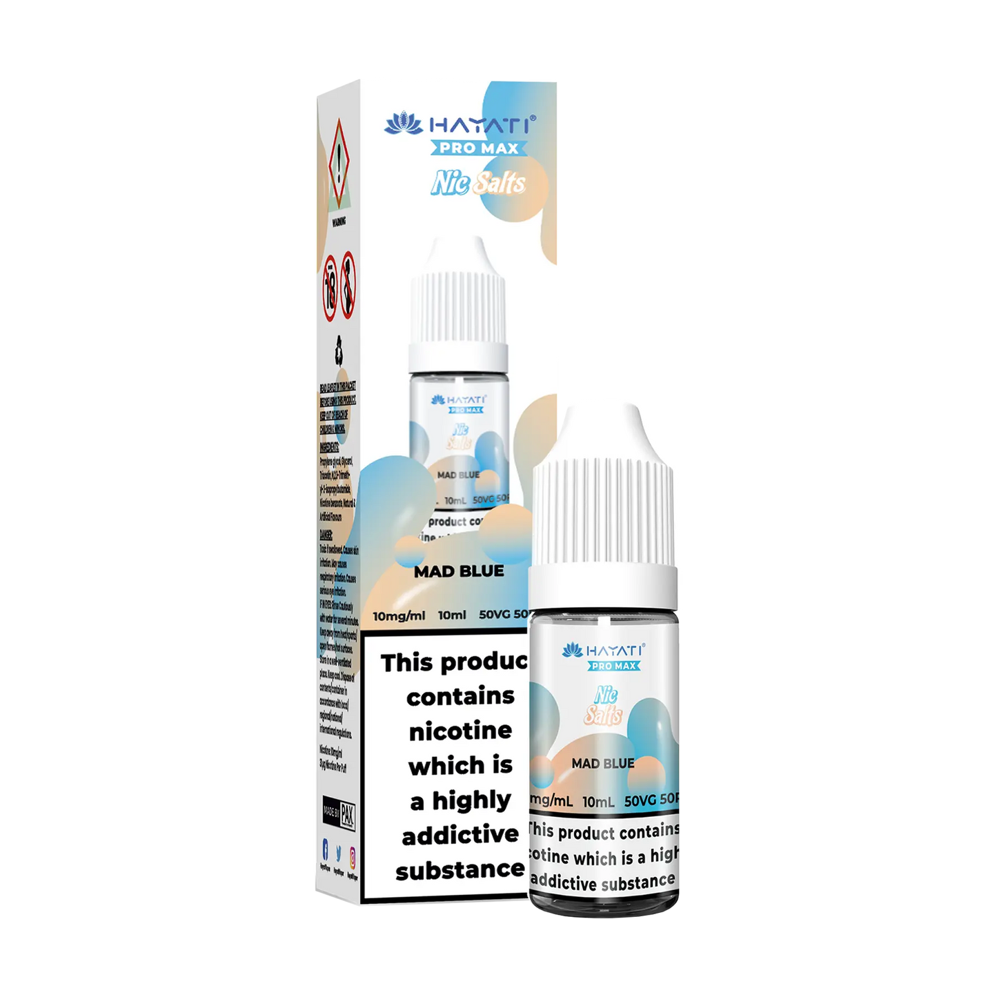 Hayati Pro Max 10ml Nicotine Salt - Mad Blue