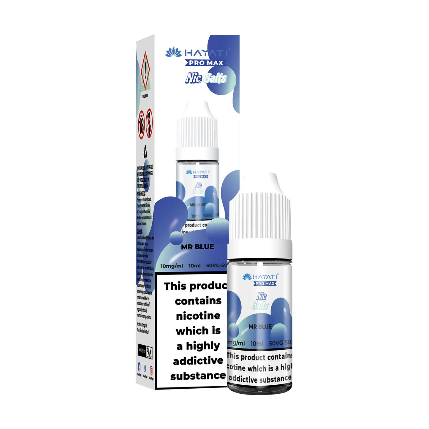Hayati Pro Max 10ml Nicotine Salt - Mr Blue
