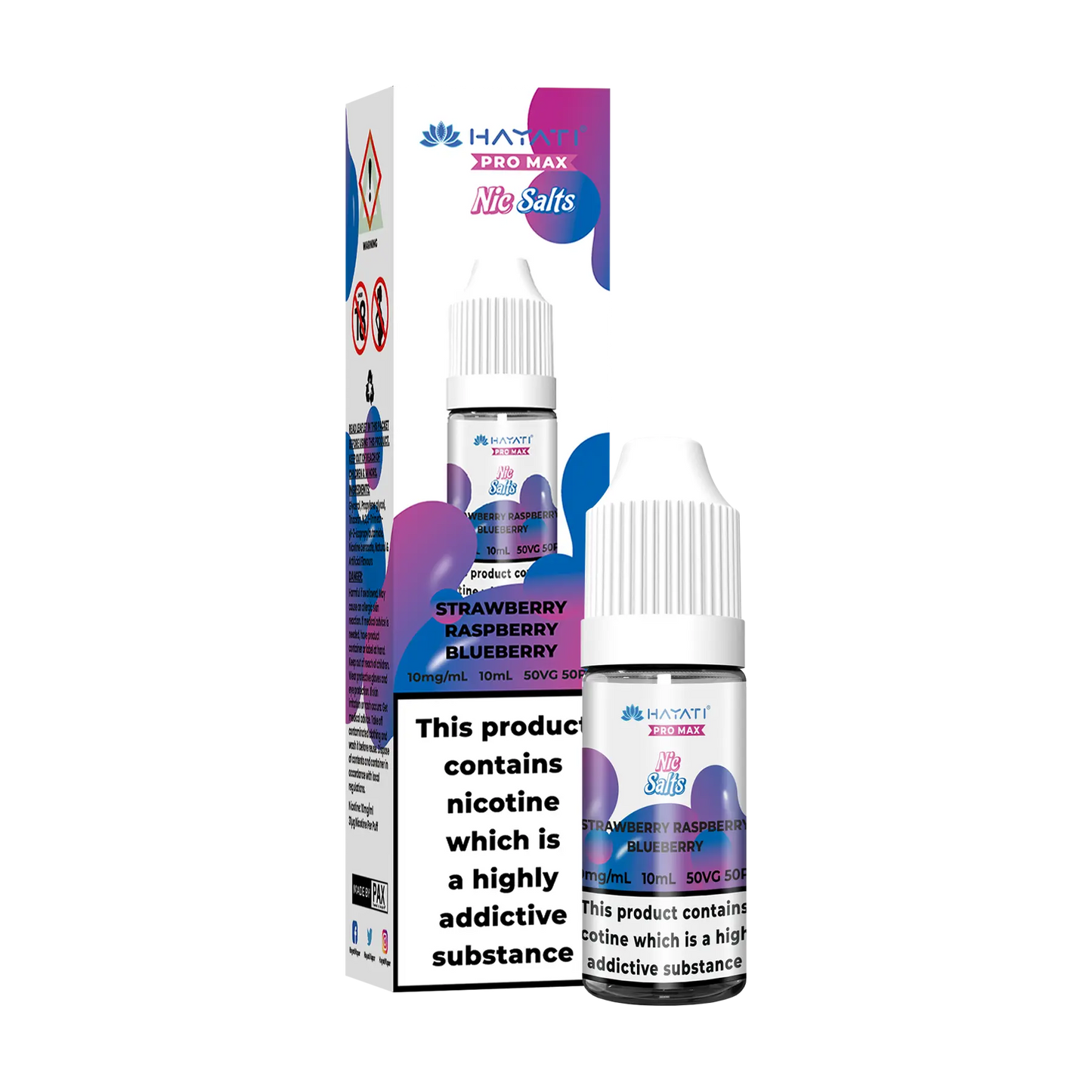 Hayati Pro Max 10ml Nicotine Salt - Strawberry Raspberry Blueberry