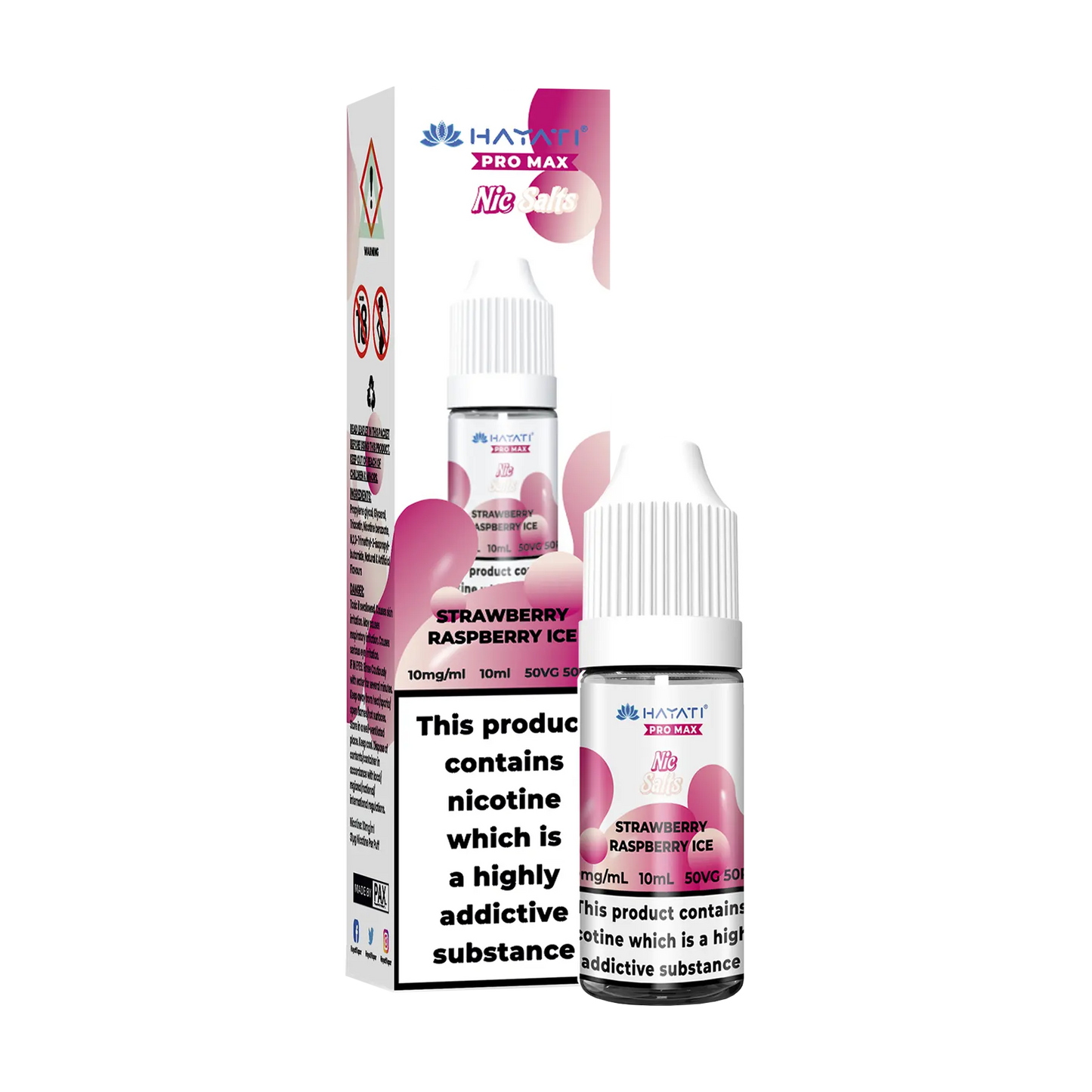 Hayati Pro Max 10ml Nicotine Salt - Strawberry Raspberry Ice