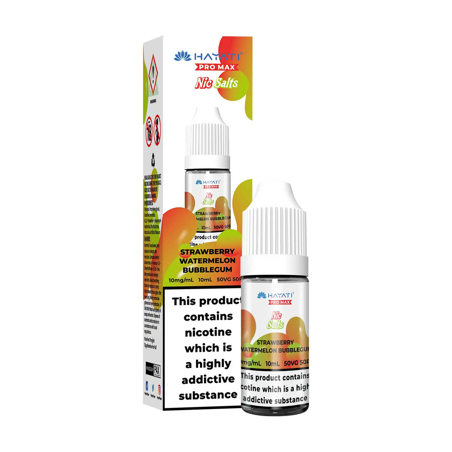 Hayati Pro Max 10ml Nicotine Salt - Strawberry Watermelon Bubblegum