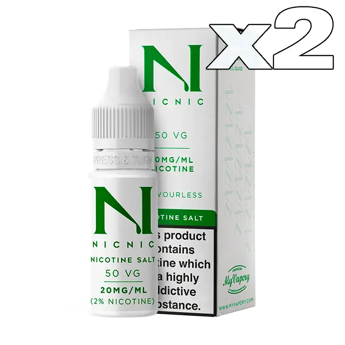 2x Nic Nic 10ml 50/50 20mg Nicotine Salt Shot