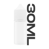 Clear Bottle/White Cap