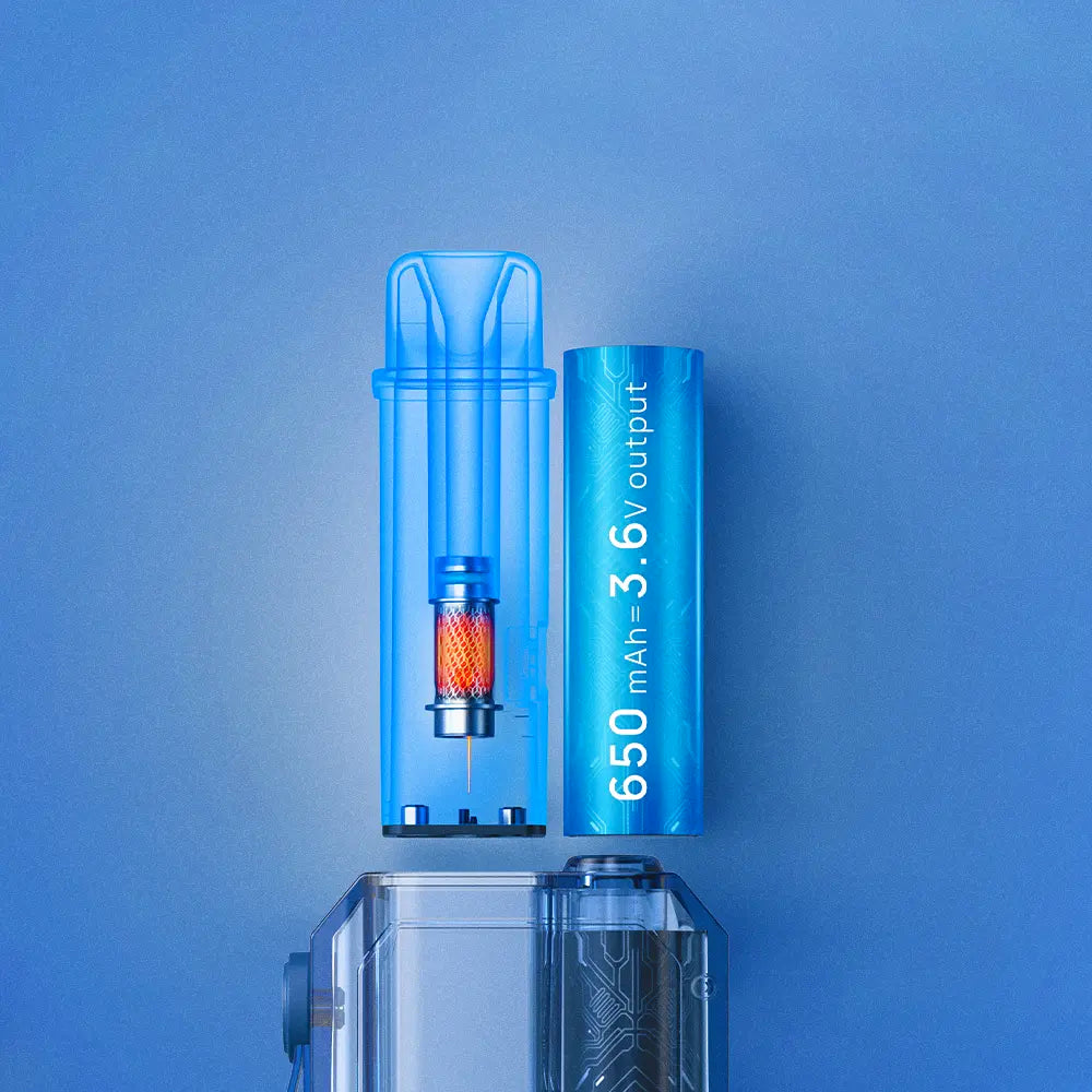 With a 650mAh interal battery and USB-C charging, you're guaranteed all day vaping here.