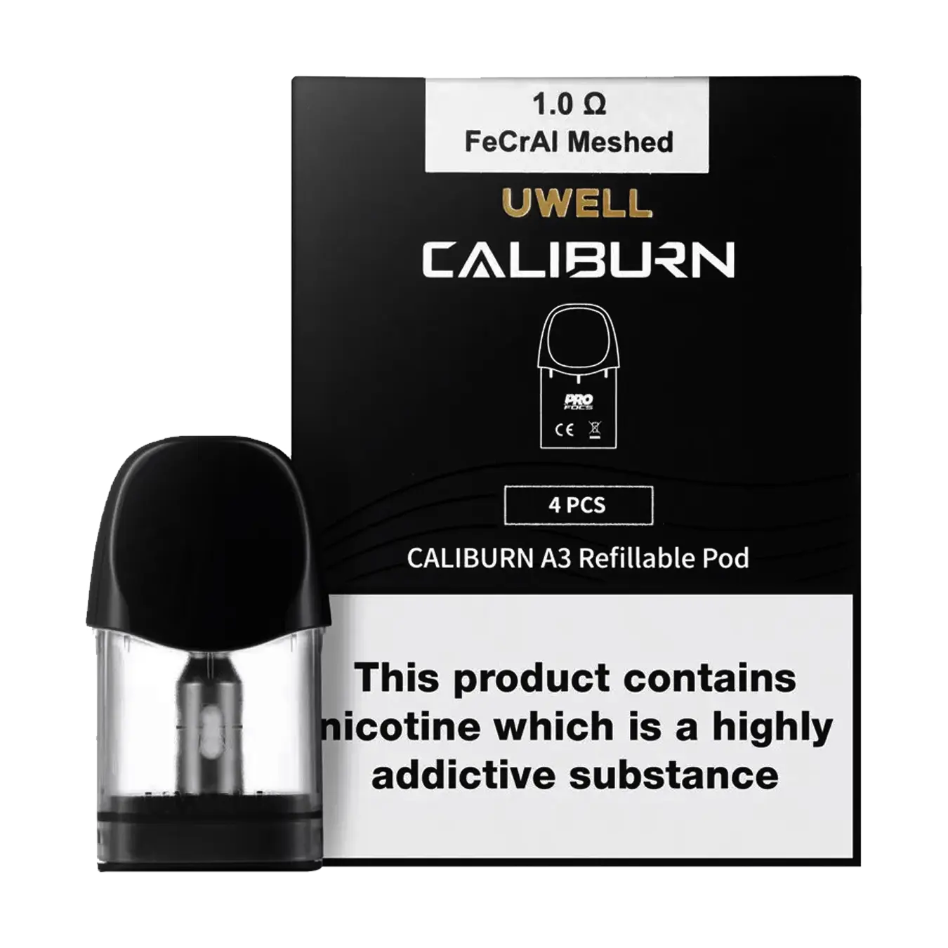 Uwell Caliburn A3 Replacement Pods - 1.0 ohm