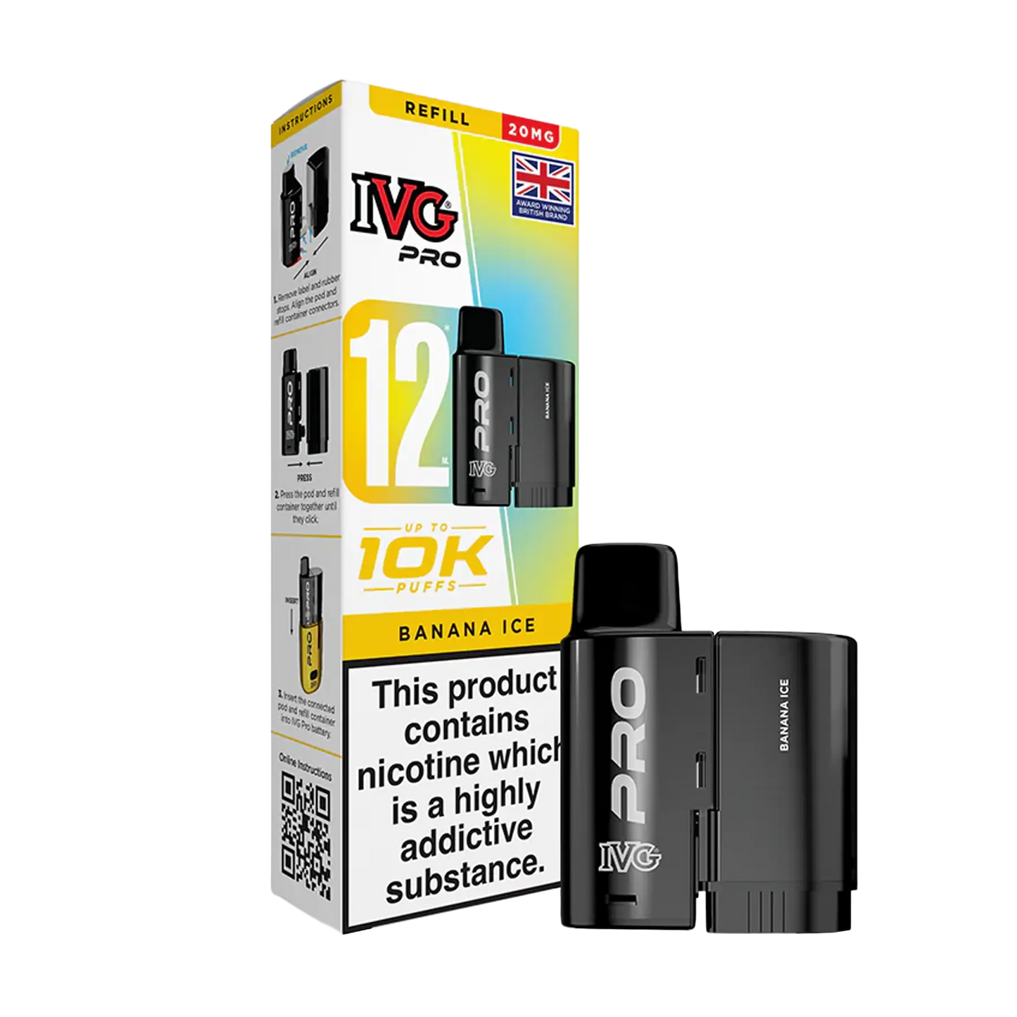 IVG Pro 12 Replacement Pods - Banana Ice