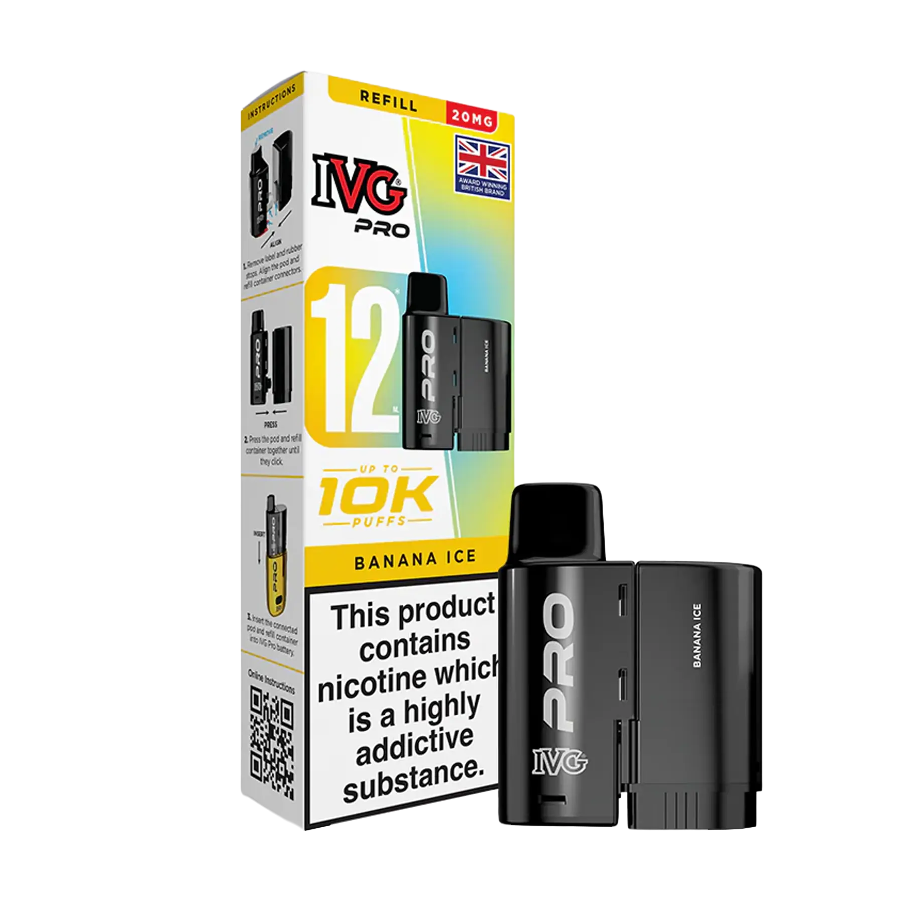 IVG Pro 12 Replacement Pods - Banana Ice