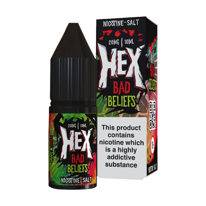 Hex 10ml E-Liquid Nicotine Salt - Bad Beliefs