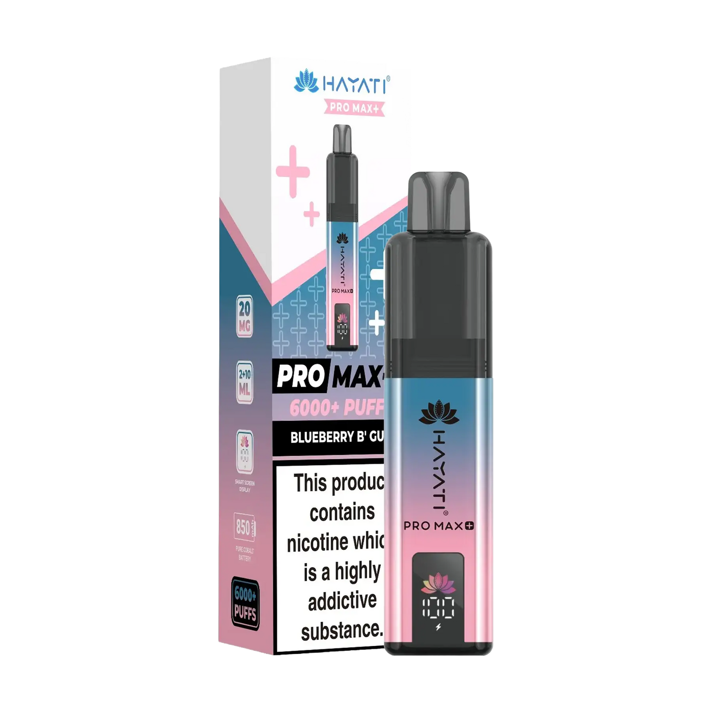 Hayati Pro Max+ 6000 Prefilled Vape Kit - Blueberry B'gum