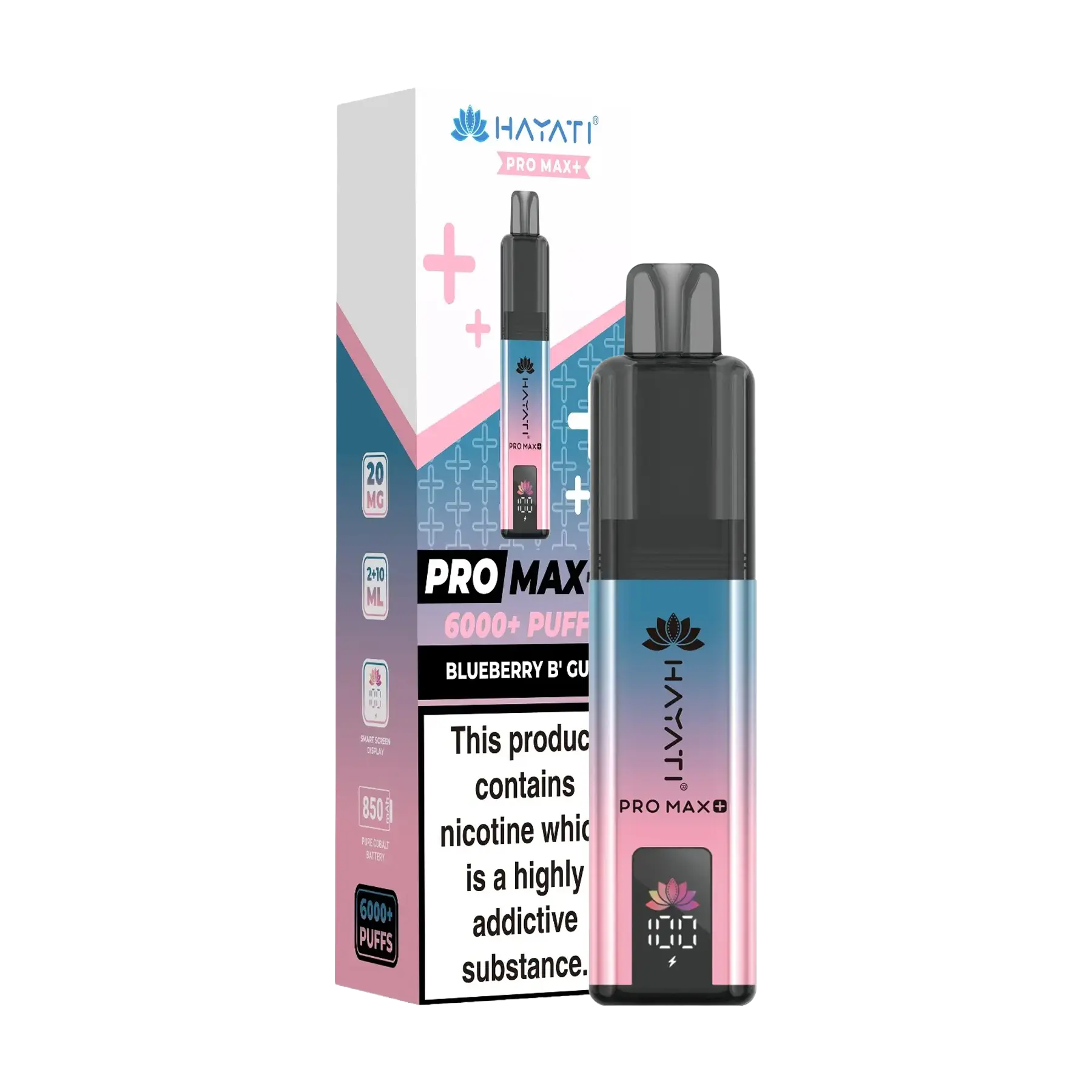 Hayati Pro Max+ 6000 Prefilled Vape Kit - Blueberry B'gum