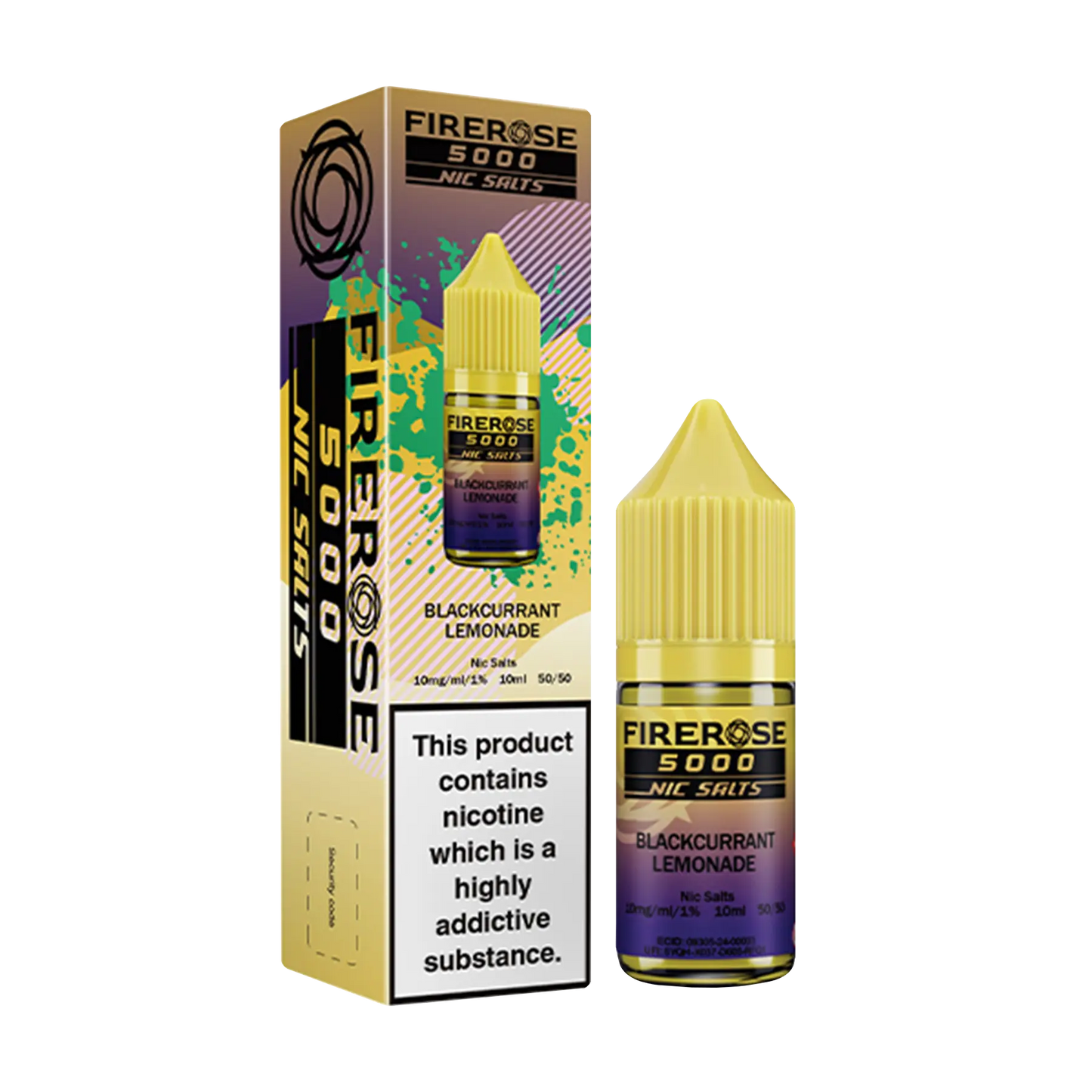 Firerose 5000 10ml Nicotine Salt - Blackcurrant Lemonade