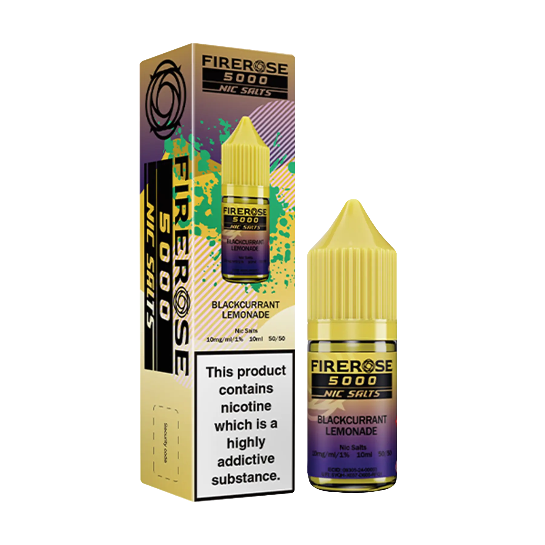 Firerose 5000 10ml Nicotine Salt - Blackcurrant Lemonade