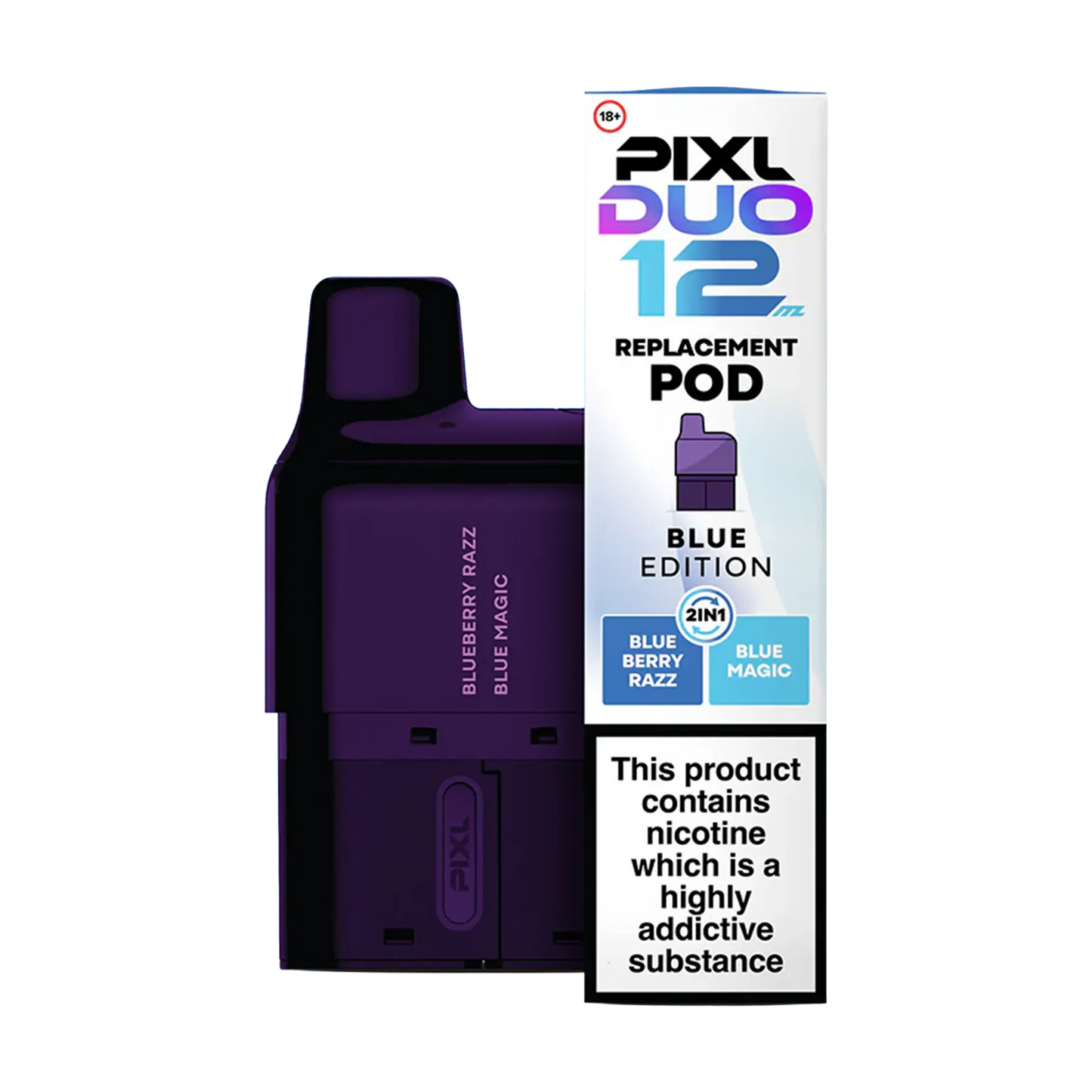Pixl Duo 12 Replacement Pods - Blue Edition