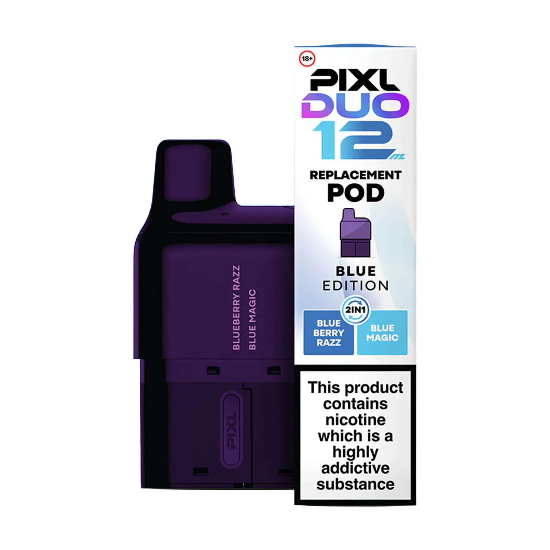 Pixl Duo 12 Replacement Pods - Blue Edition