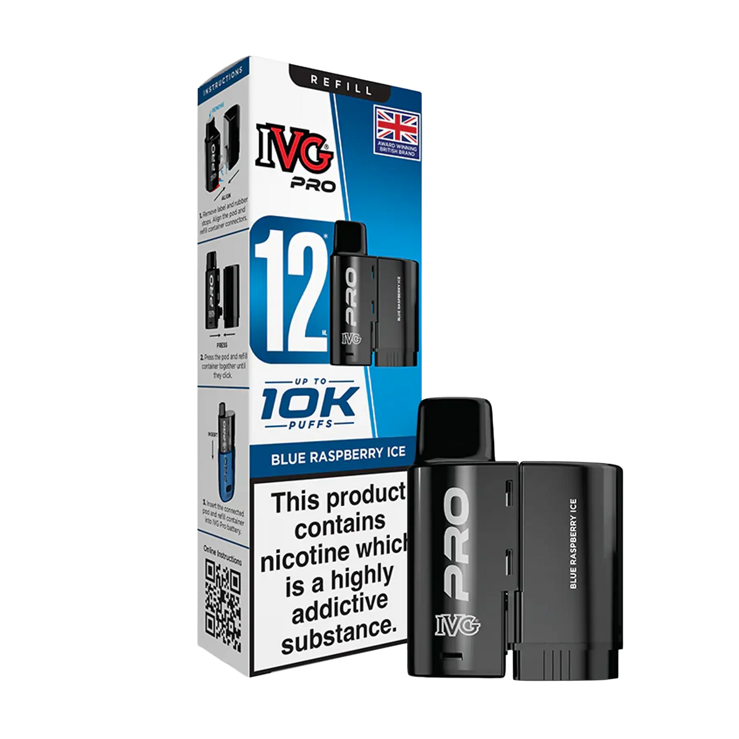 IVG Pro 12 Replacement Pods - Blue Raspberry Ice