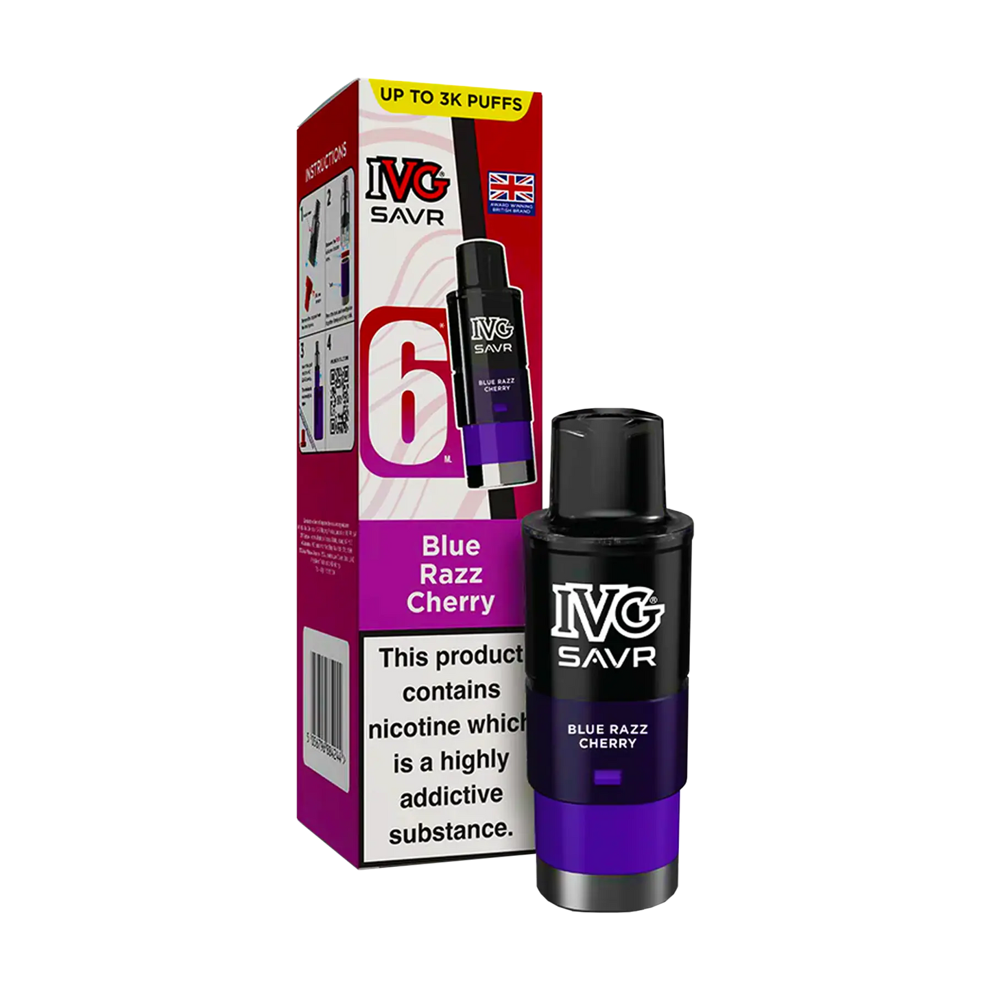 IVG Savr Replacement Pods - Blue Razz Cherry