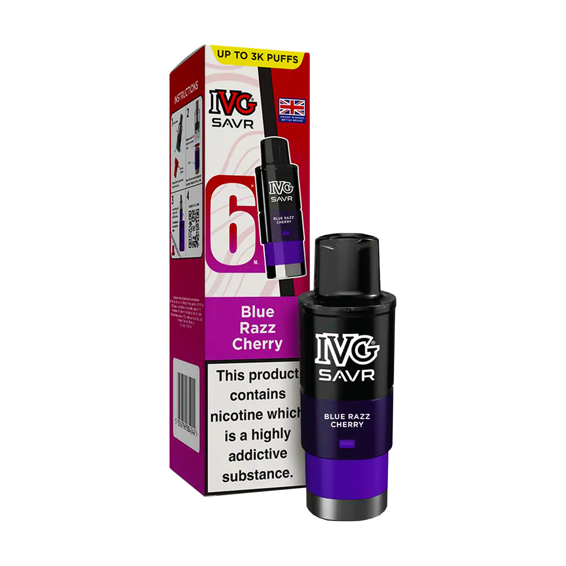IVG Savr Replacement Pods - Blue Razz Cherry