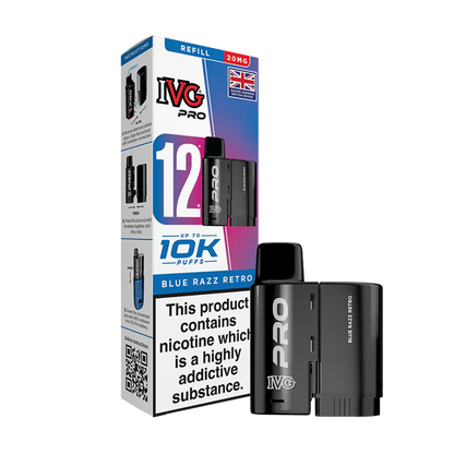 IVG Pro 12 Replacement Pods - Blue Razz Retro
