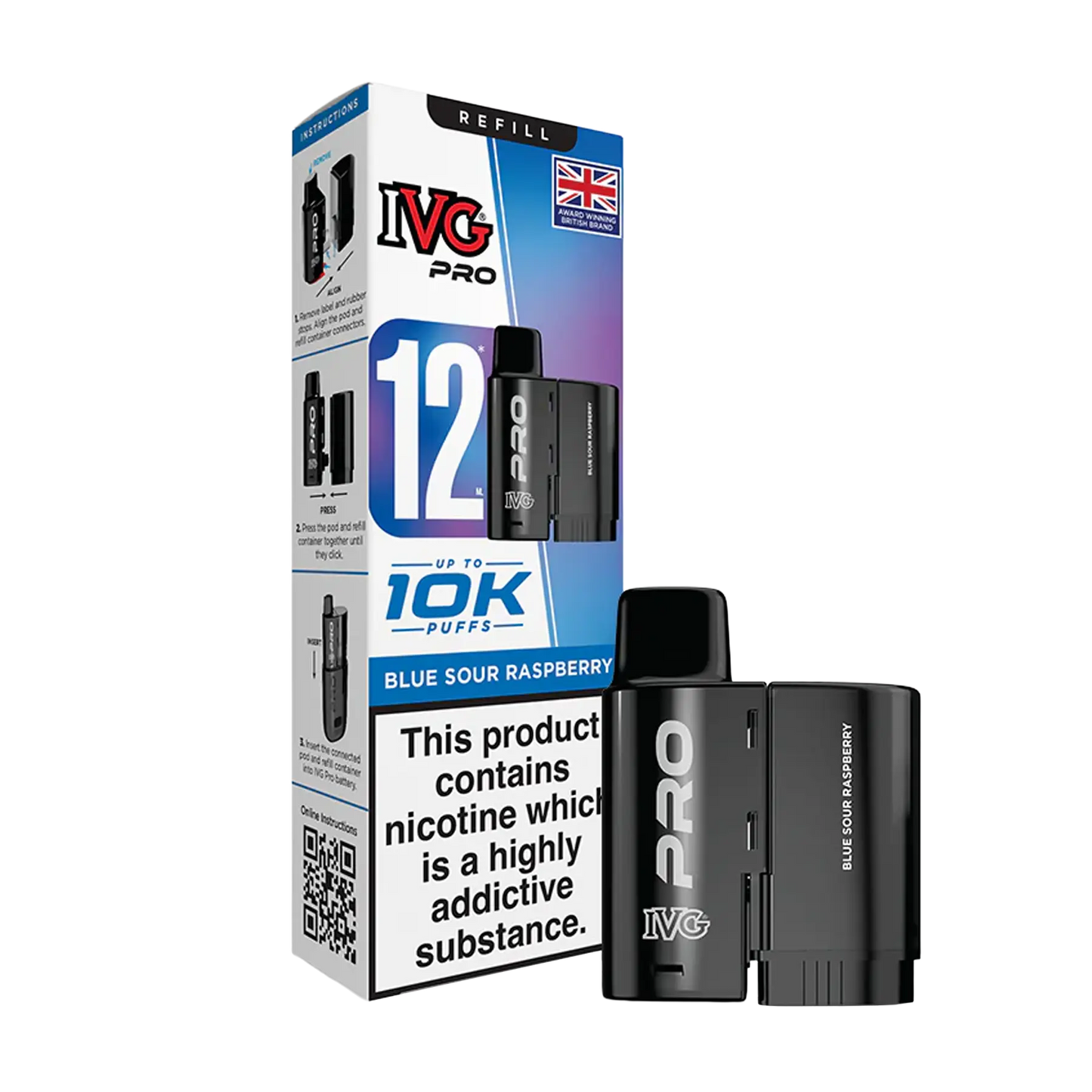 IVG Pro 12 Replacement Pods - Blue Sour Raspberry