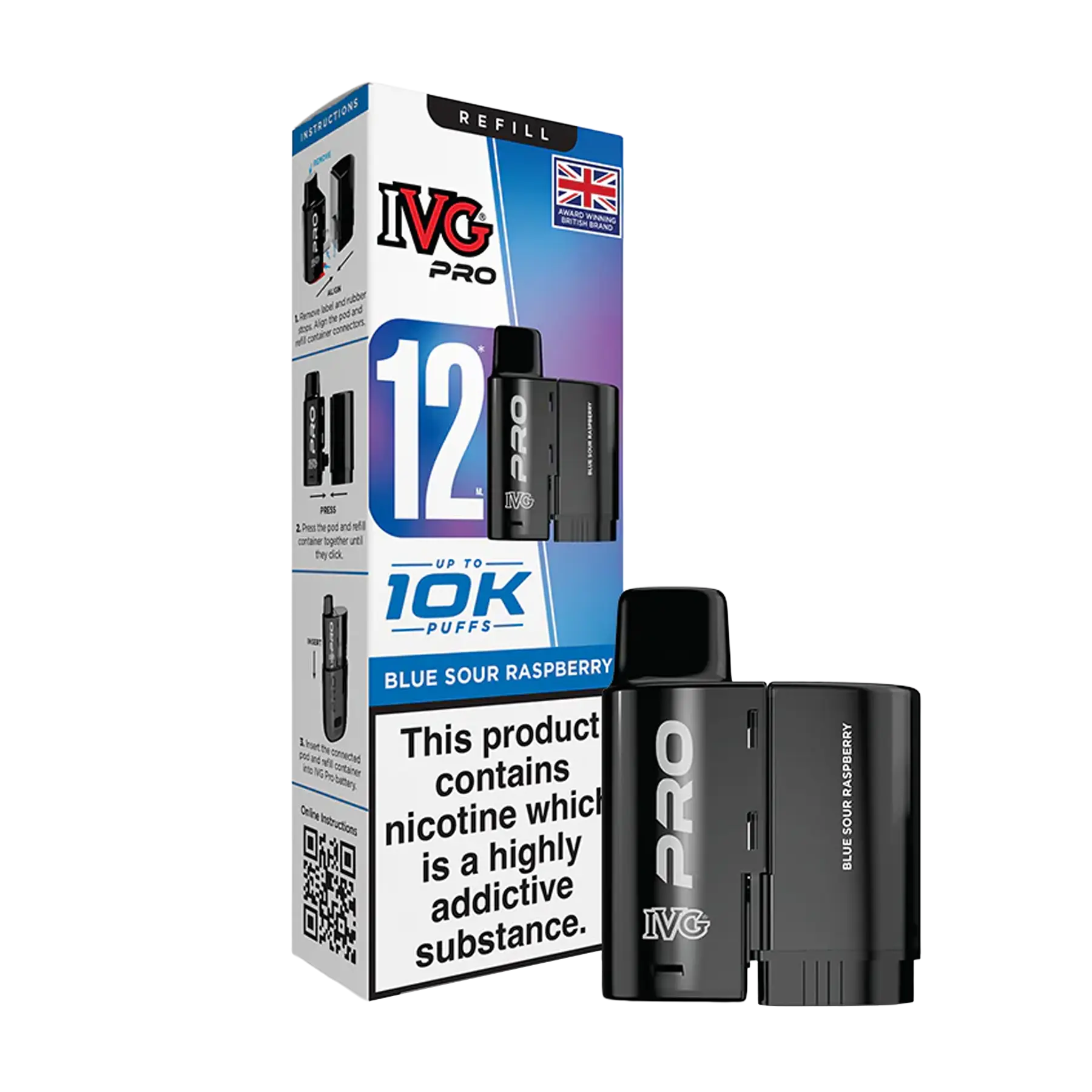 IVG Pro 12 Replacement Pods - Blue Sour Raspberry