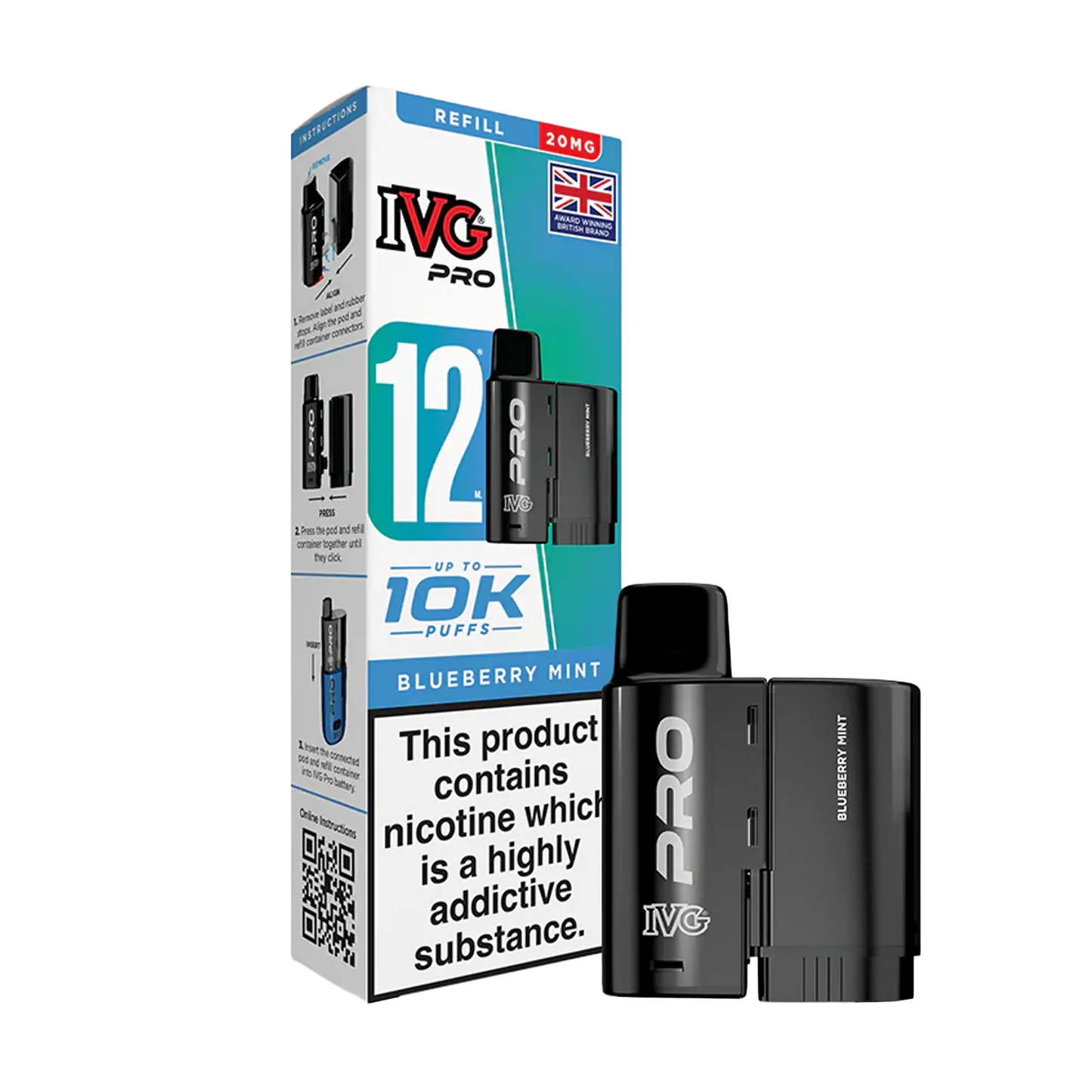 IVG Pro 12 Replacement Pods - Blueberry Mint