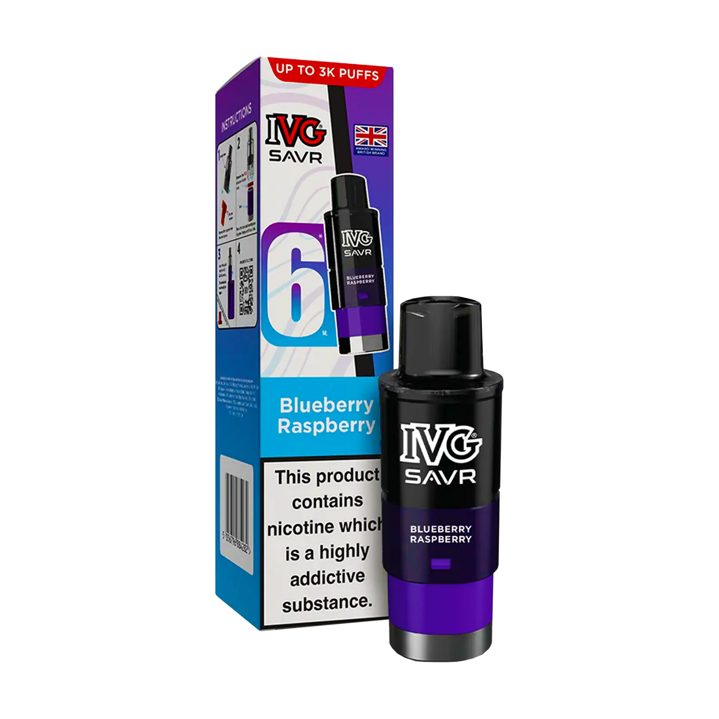 IVG Savr Replacement Pods - Blueberry Raspberry