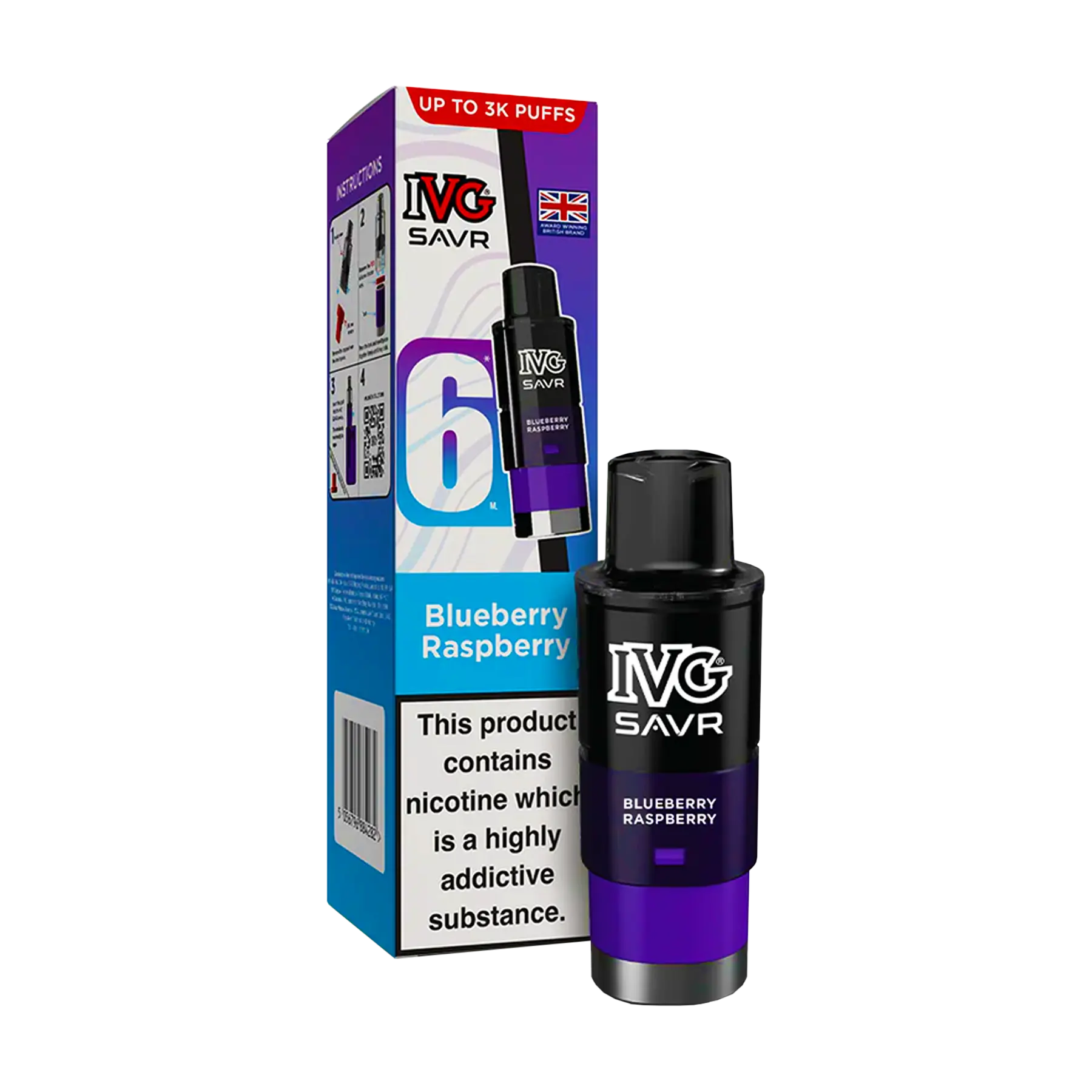 IVG Savr Replacement Pods - Blueberry Raspberry