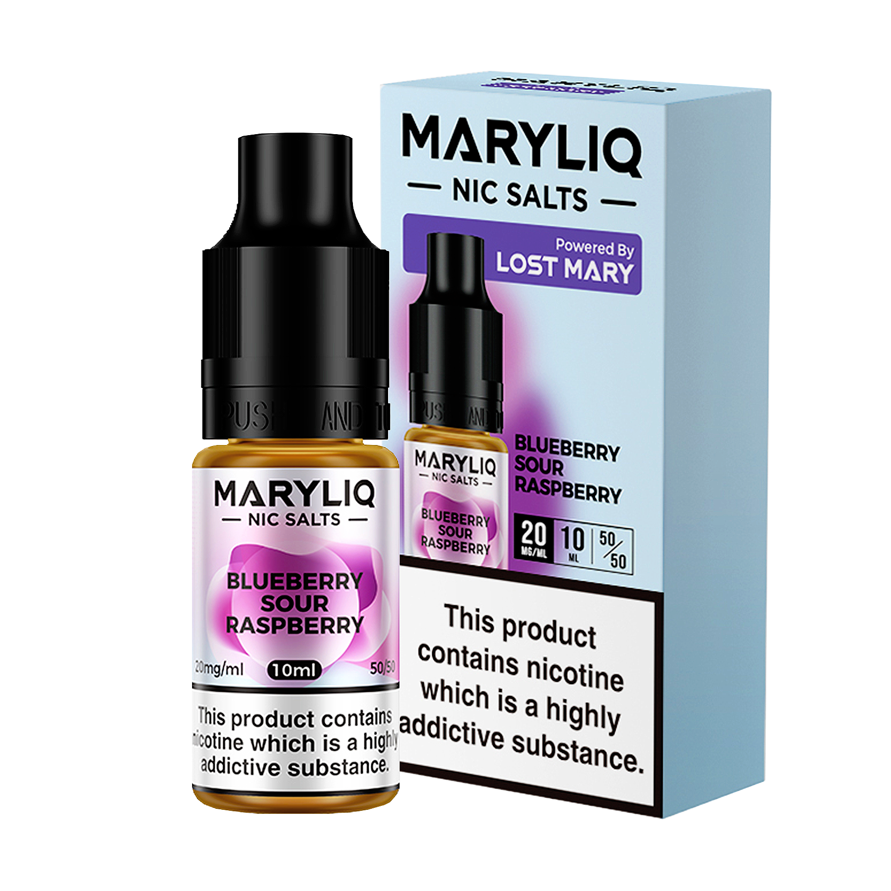 Maryliq - Blueberry Sour Raspberry 10ml E Liquid Nicotine Salt