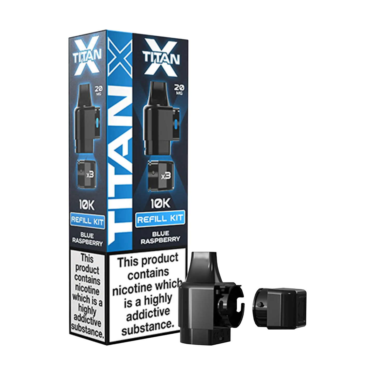 Titan X Replacement Pods - Blue Raspberry