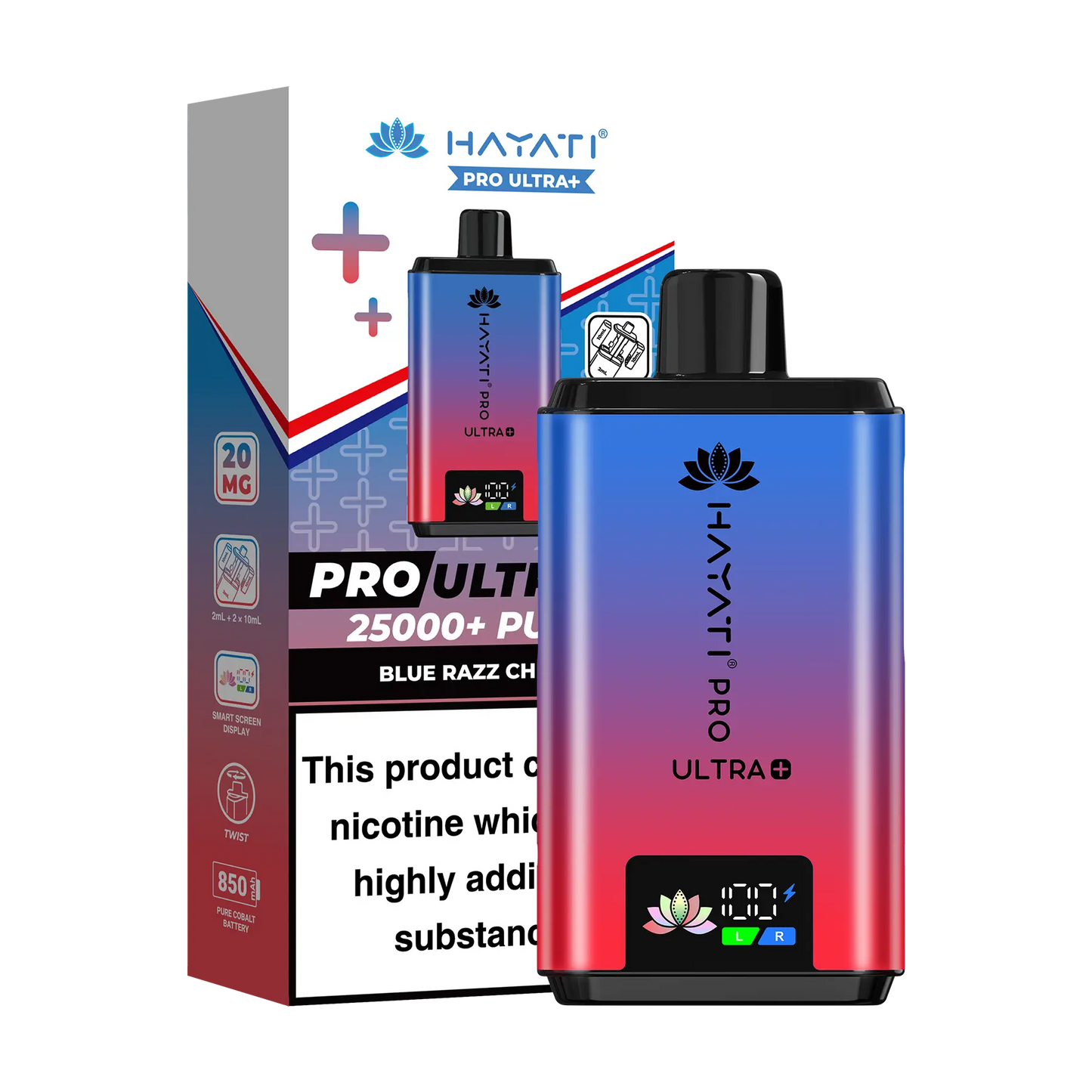 Hayati Pro Ultra 25K Prefilled Vape Kit - Blue Razz Cherry