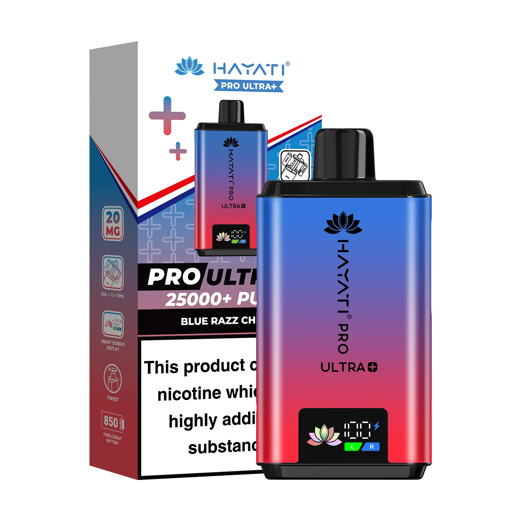 Hayati Pro Ultra 25K Prefilled Vape Kit - Blue Razz Cherry