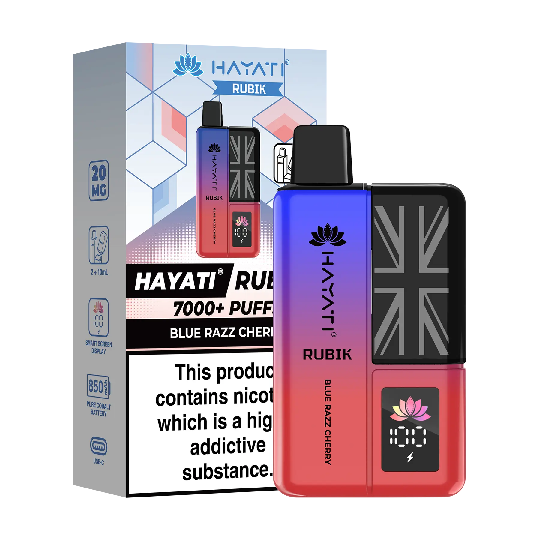 Hayati Rubik Prefilled Vape Kit - Blue Razz Cherry