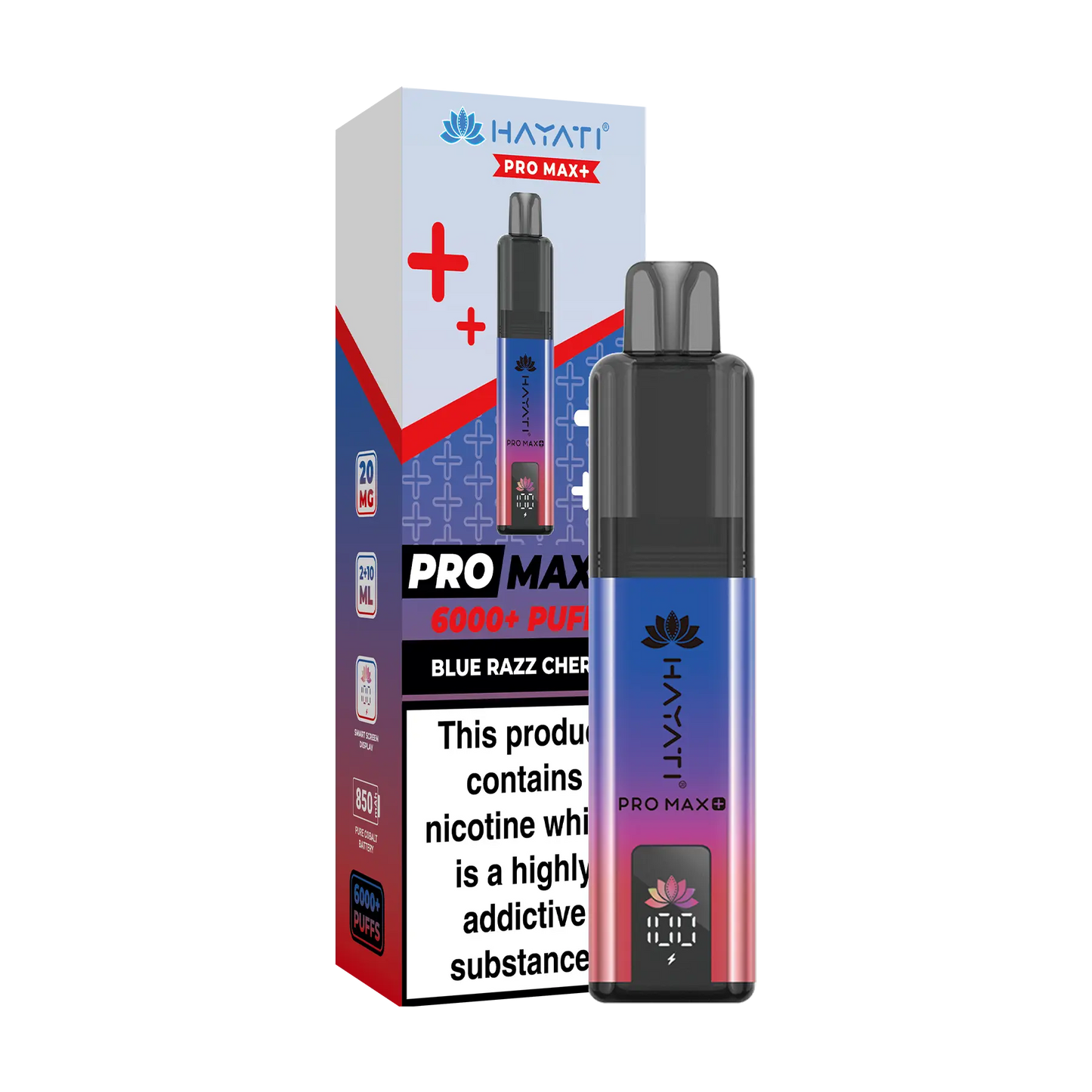 Hayati Pro Max+ 6000 Prefilled Vape Kit - Blue Razz Cherry