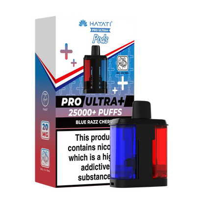 Hayati Pro Ultra 25k Replacement Pods - Blue Razz Cherry