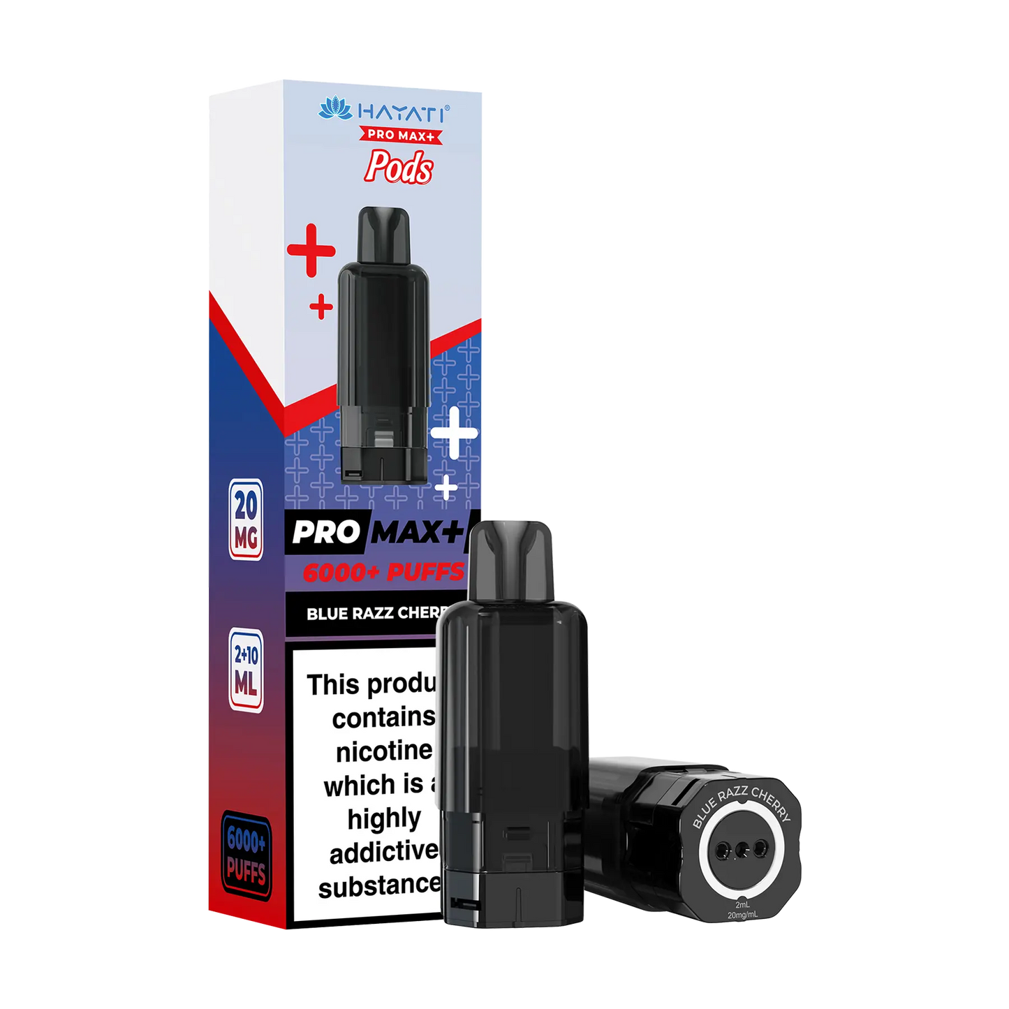 Hayati Pro Max+ 6000 Replacement Pods - Blue Razz Cherry