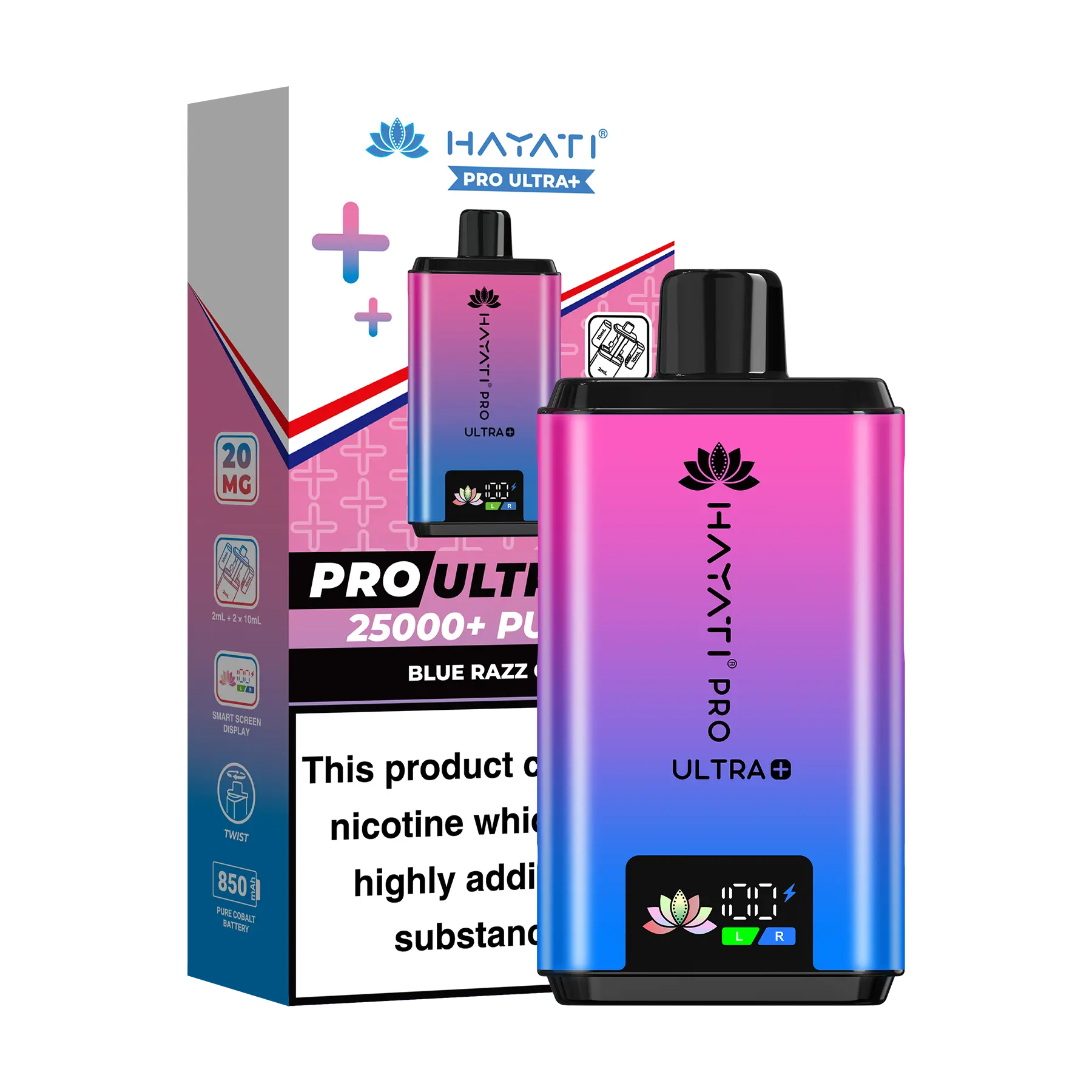 Hayati Pro Ultra 25K Prefilled Vape Kit - Blue Razz GB
