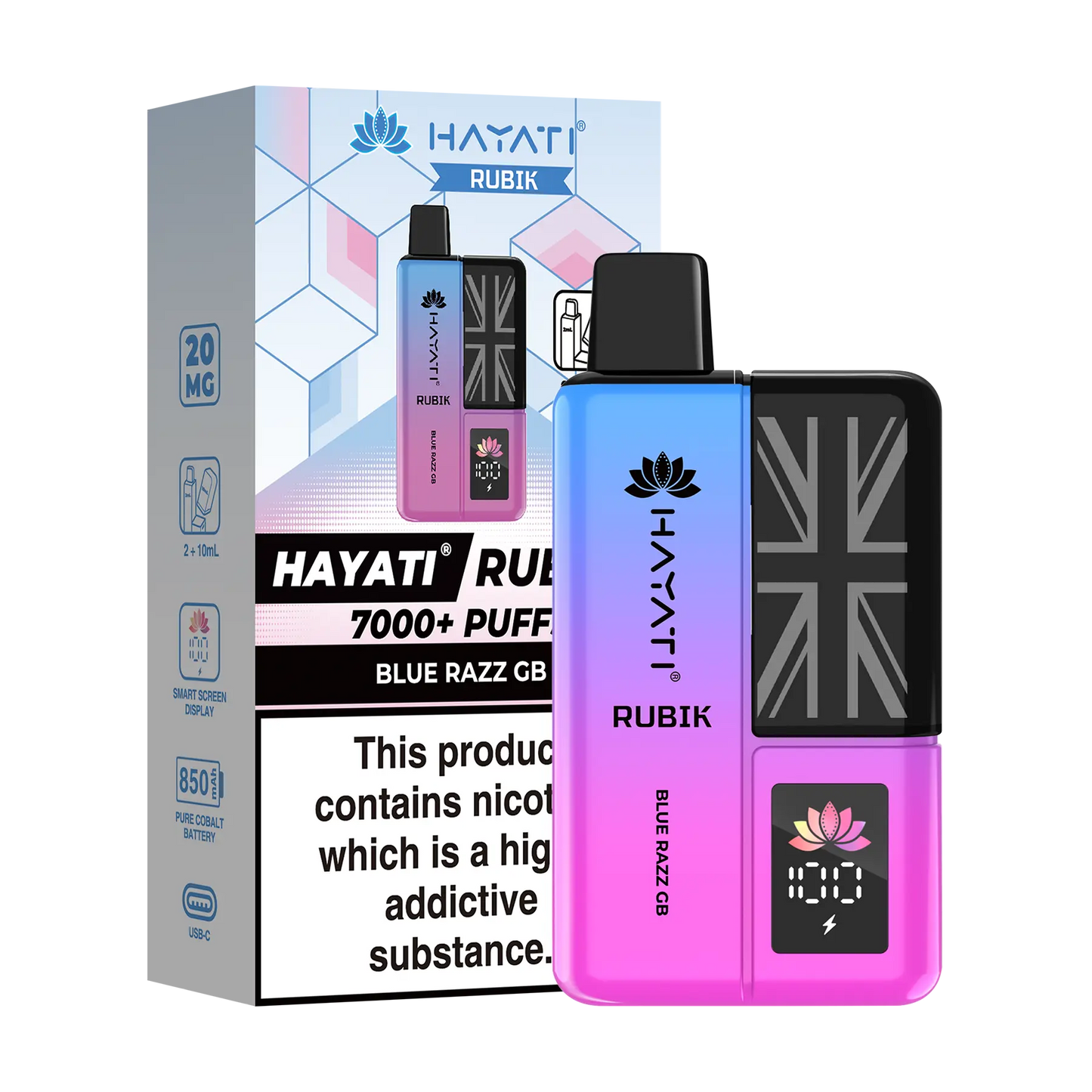 Hayati Rubik Prefilled Vape Kit - Blue Razz GB