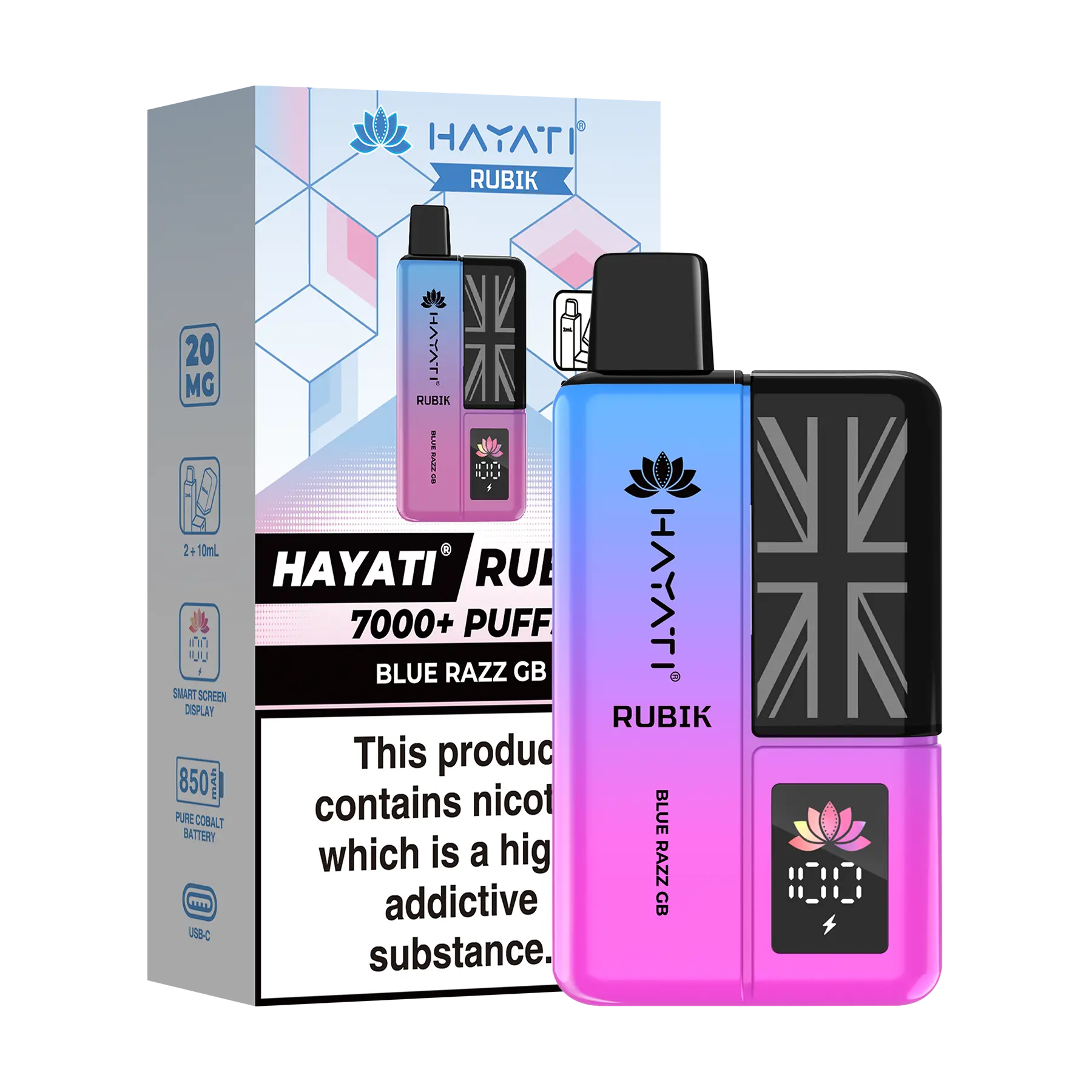 Hayati Rubik Prefilled Vape Kit - Blue Razz GB