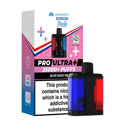 Hayati Pro Ultra 25k Replacement Pods - Blue Razz GB
