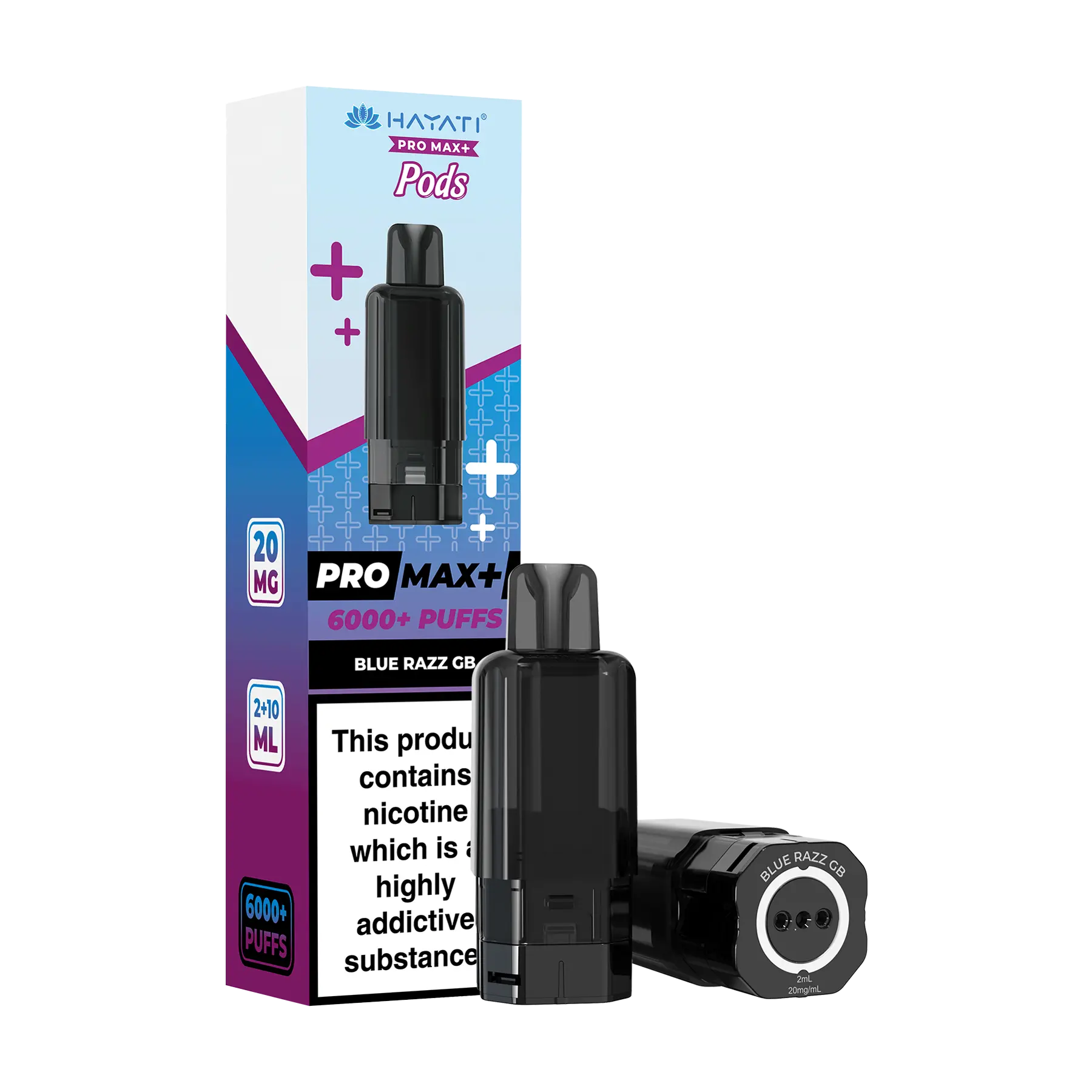Hayati Pro Max+ 6000 Replacement Pods - Blue Razz GB