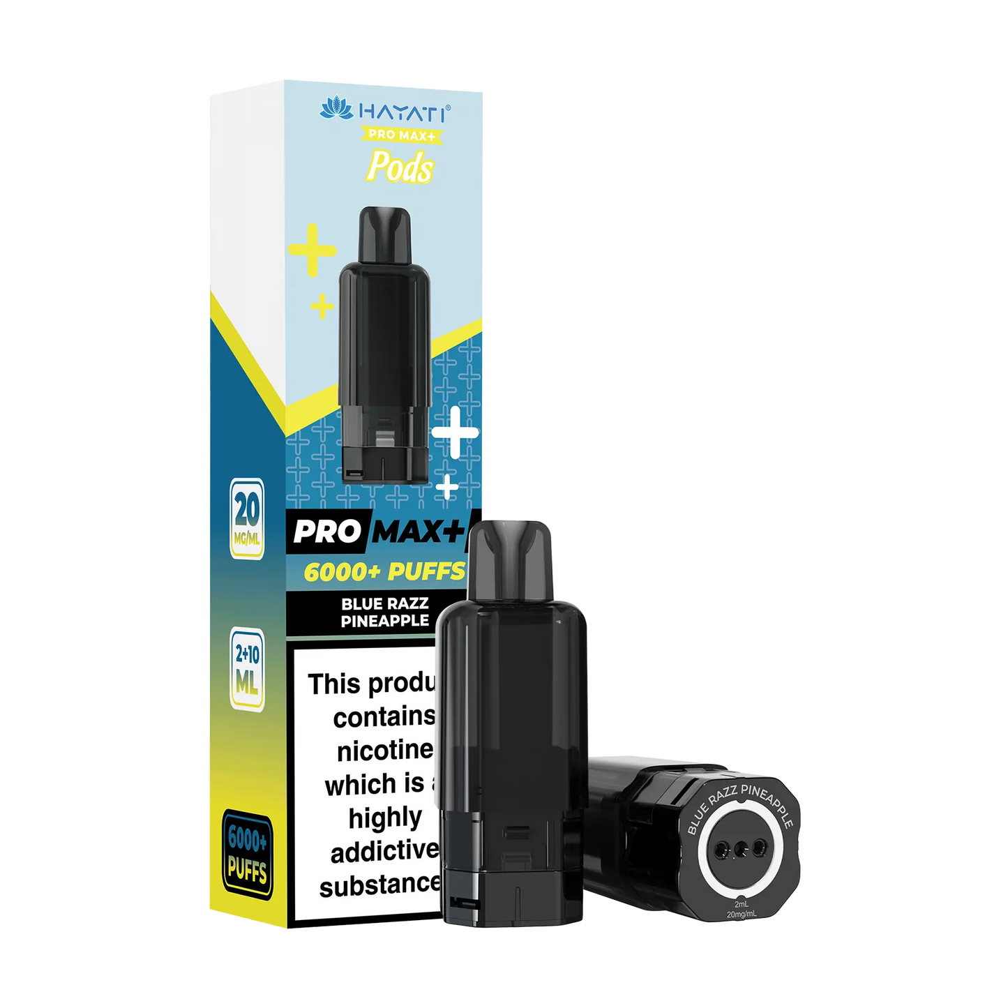 Hayati Pro Max+ 6000 Replacement Pods - Blue Razz Pineapple