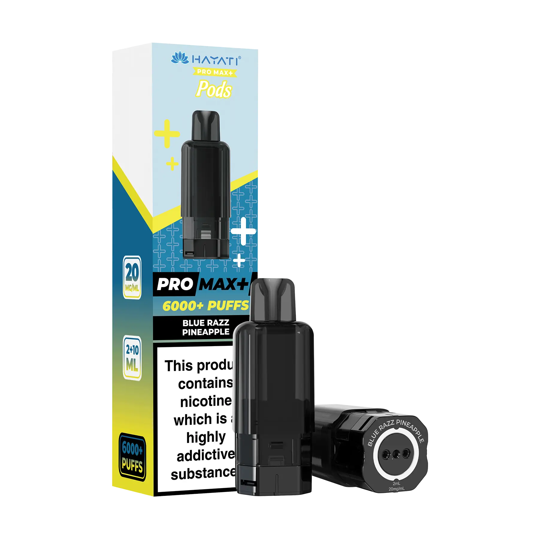 Hayati Pro Max+ 6000 Replacement Pods - Blue Razz Pineapple