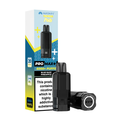 Hayati Pro Max+ 6000 Replacement Pods - Blue Razz Pineapple