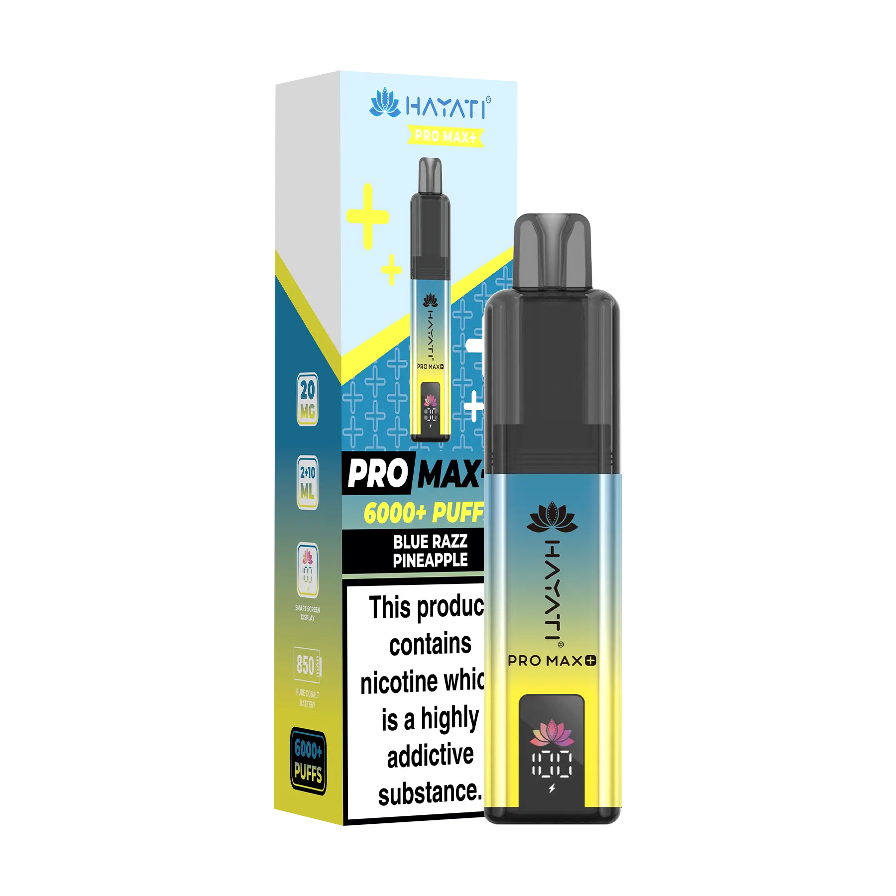 Hayati Pro Max+ 6000 Prefilled Vape Kit - Blue Razz Pineapple