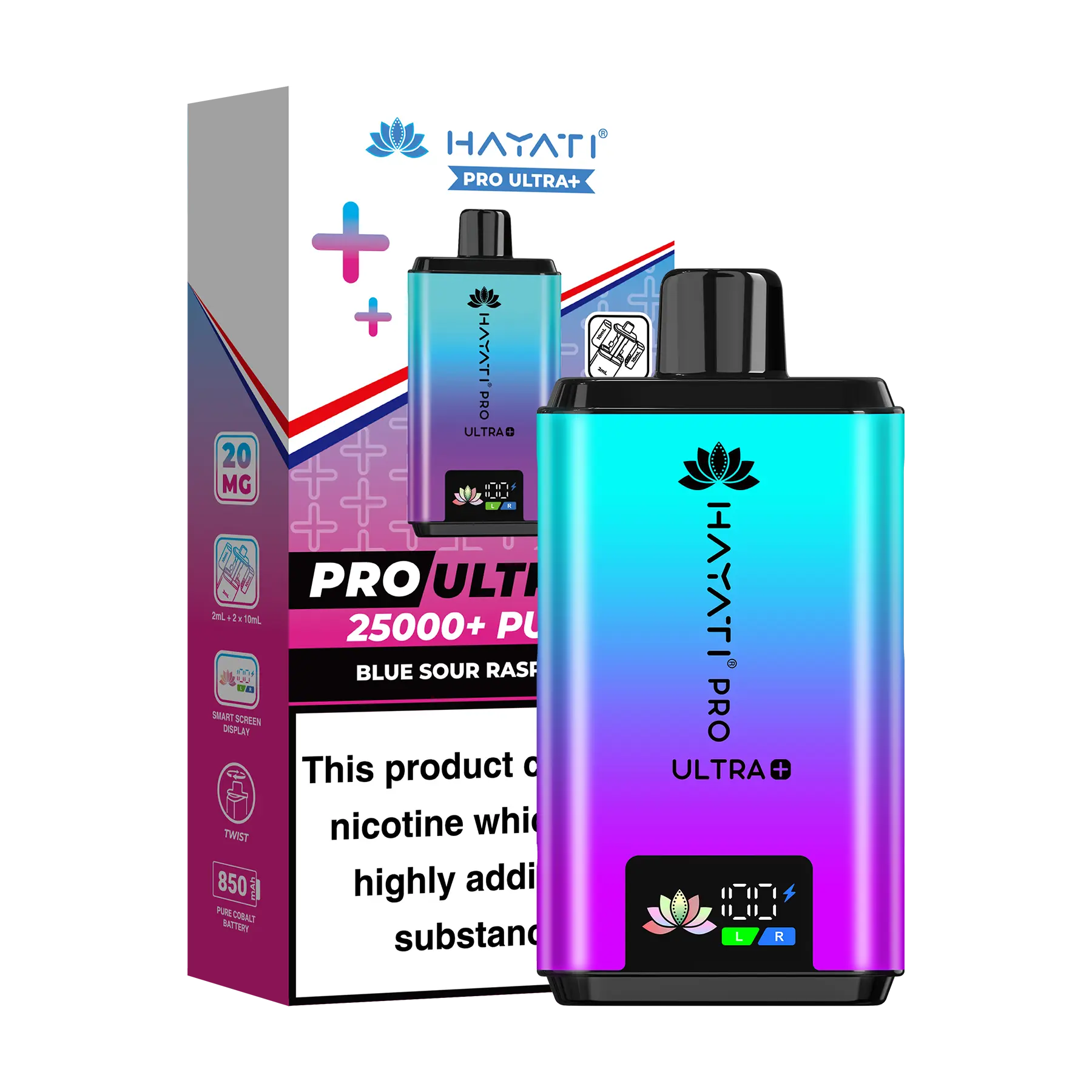 Hayati Pro Ultra 25K Prefilled Vape Kit - Blue Sour Raspberry