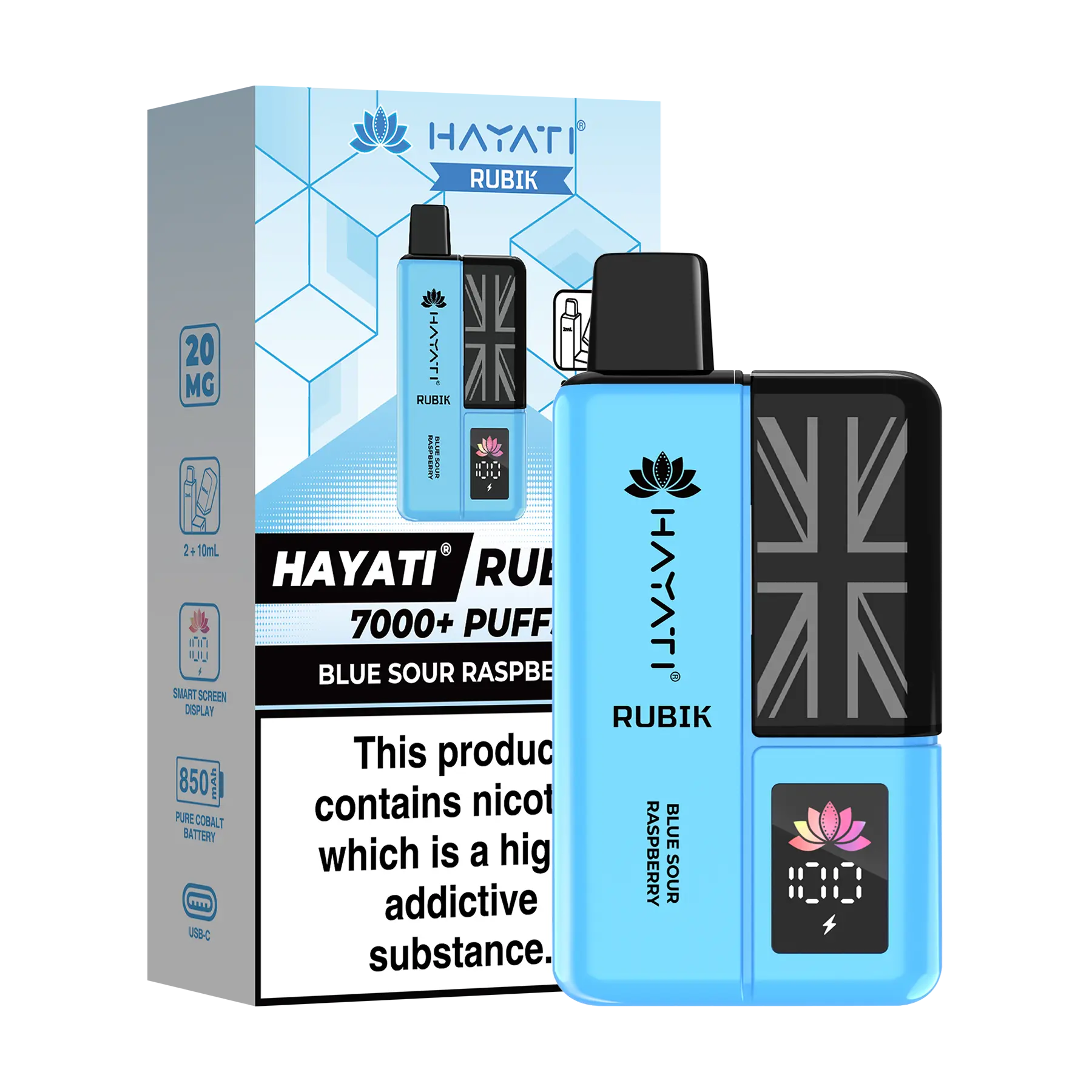 Hayati Rubik Prefilled Vape Kit - Blue Sour Raspberry