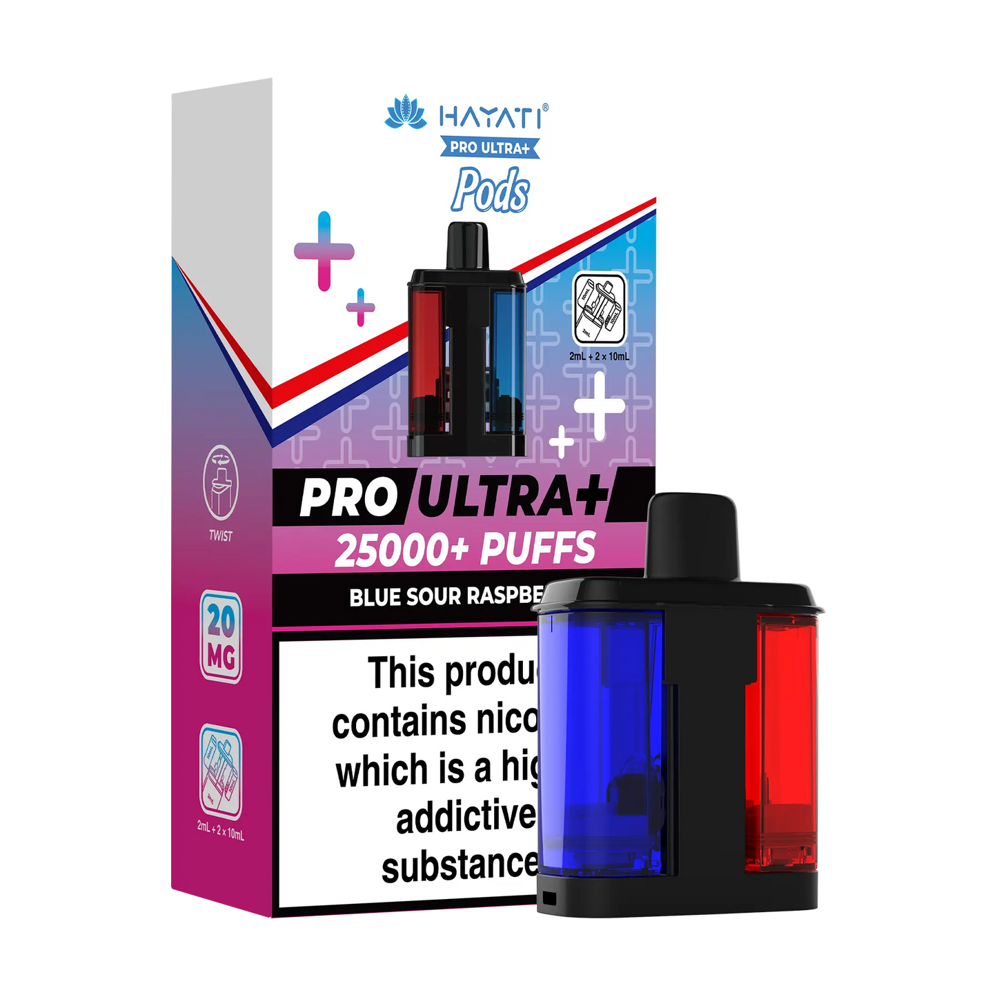 Hayati Pro Ultra 25k Replacement Pods - Blue Sour Raspberry